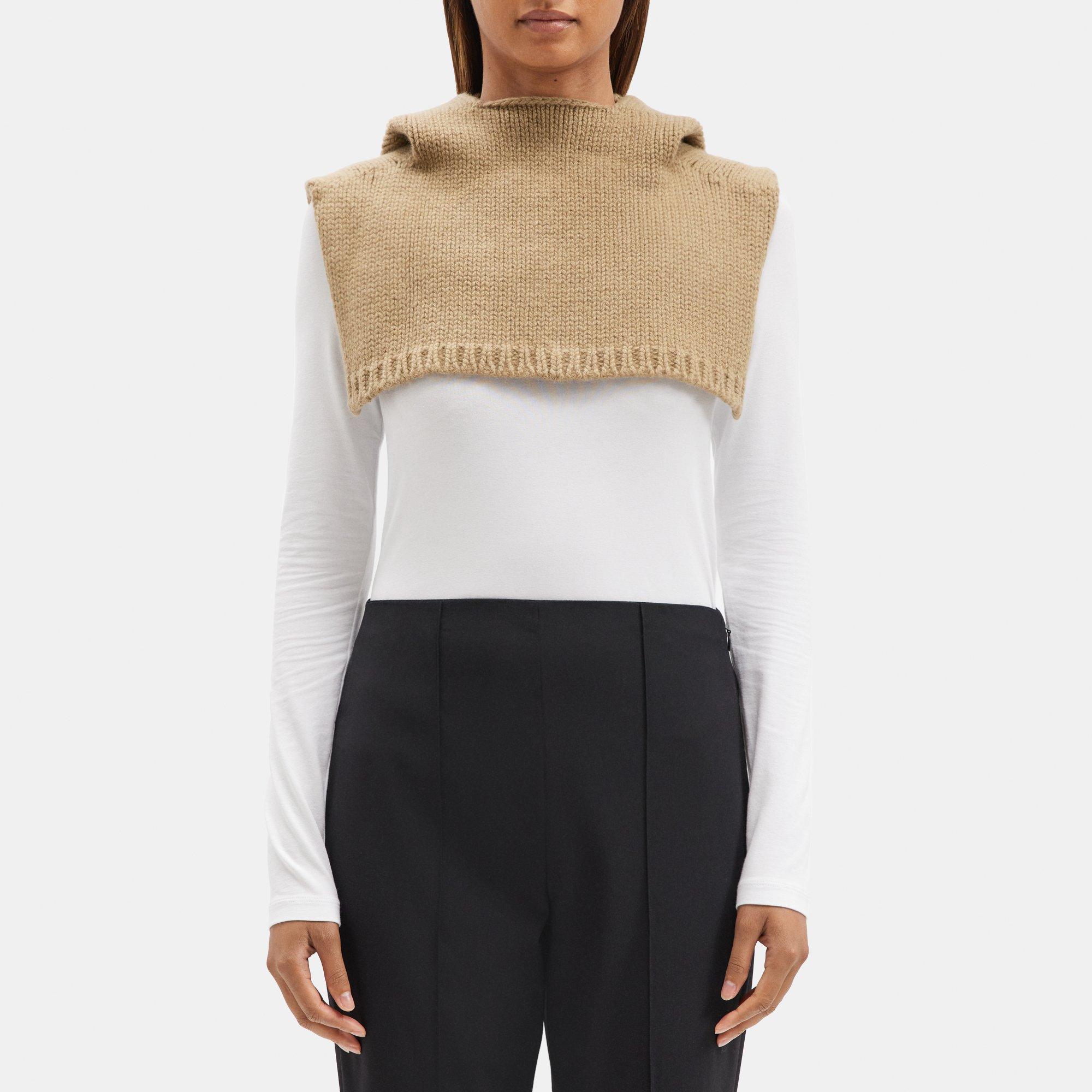 띠어리 Theory Snood in Wool-Cashmere,DARK BEIGE