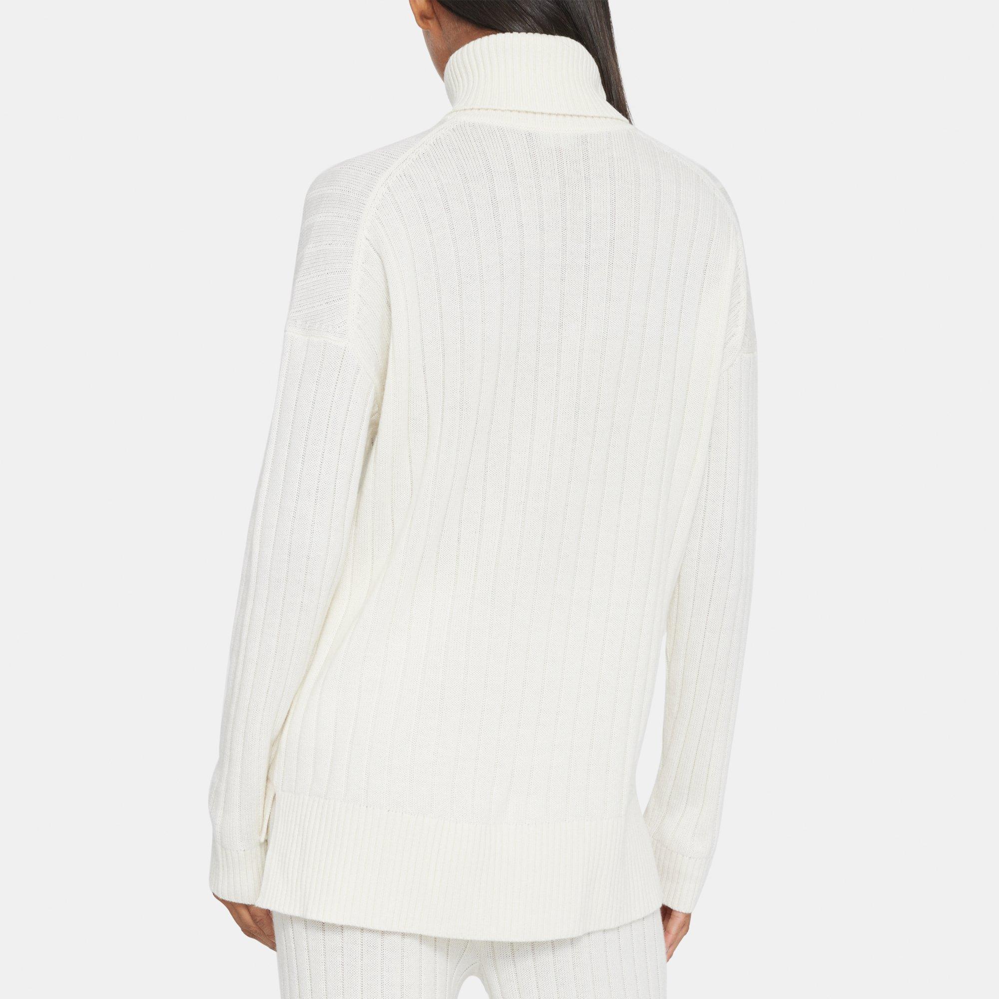 Wool-Cashmere Ribbed Turtleneck | Theory Outlet