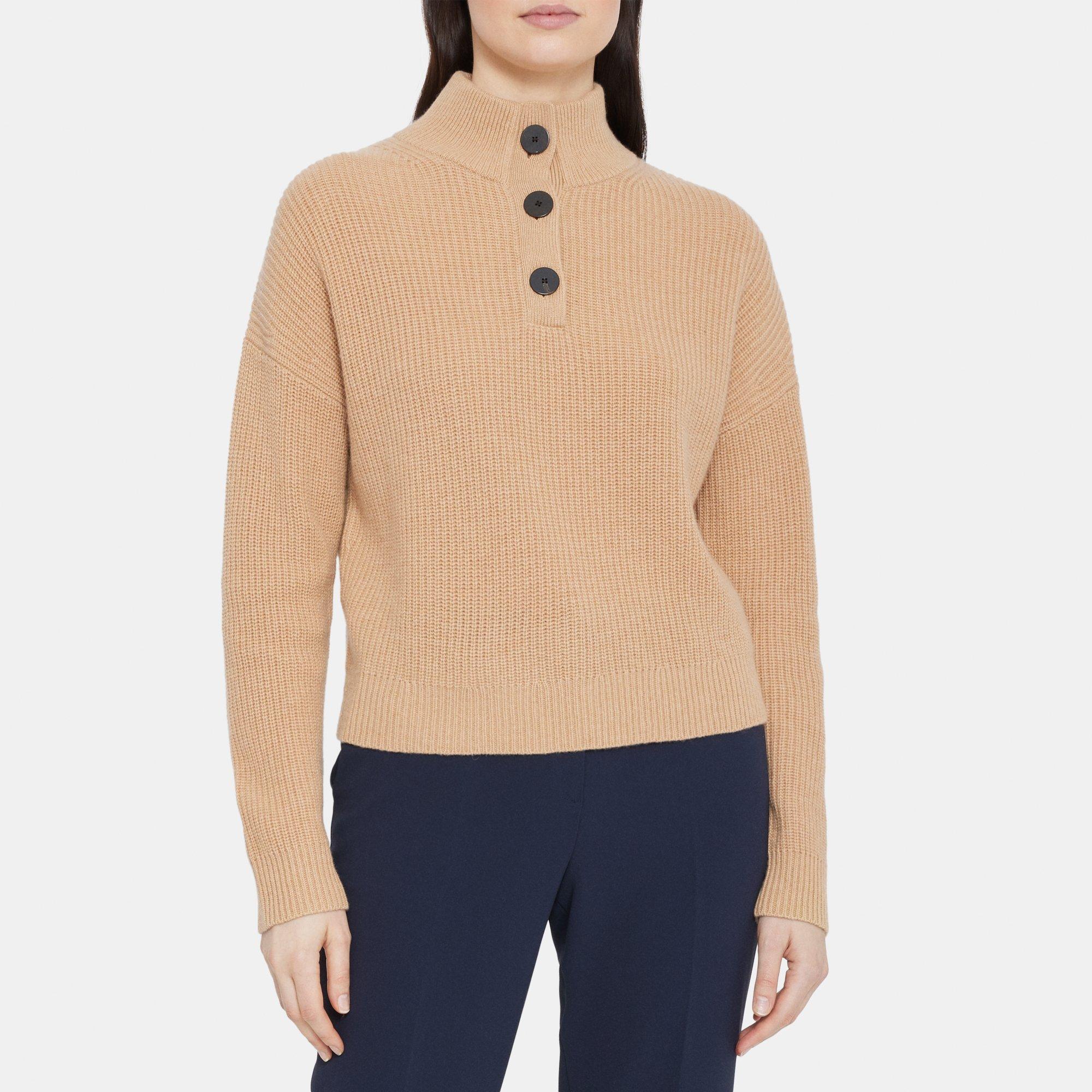 Wool-Cashmere Half-Zip Sweatshirt | Theory