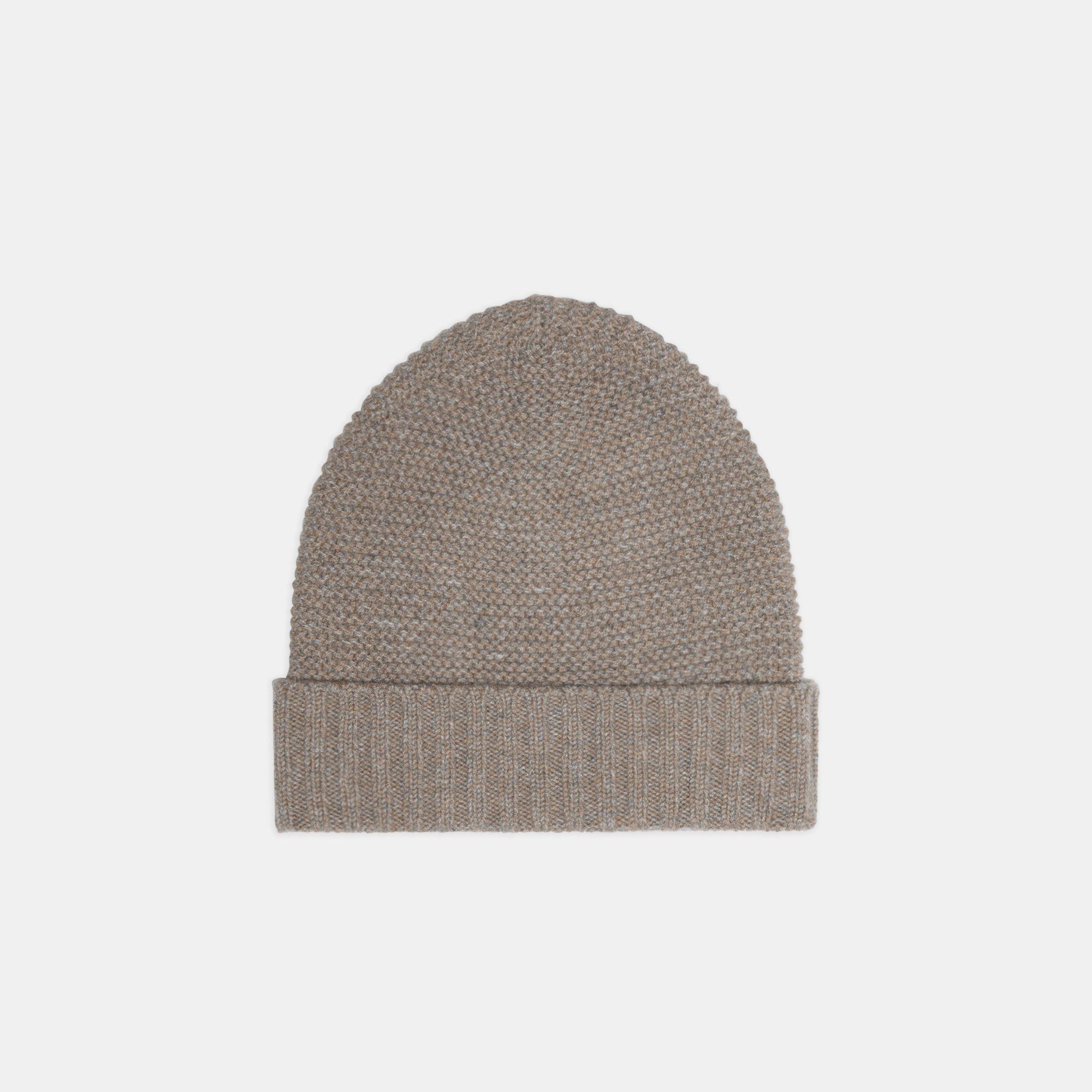 Theory Beanie in Ribbed Cashmere