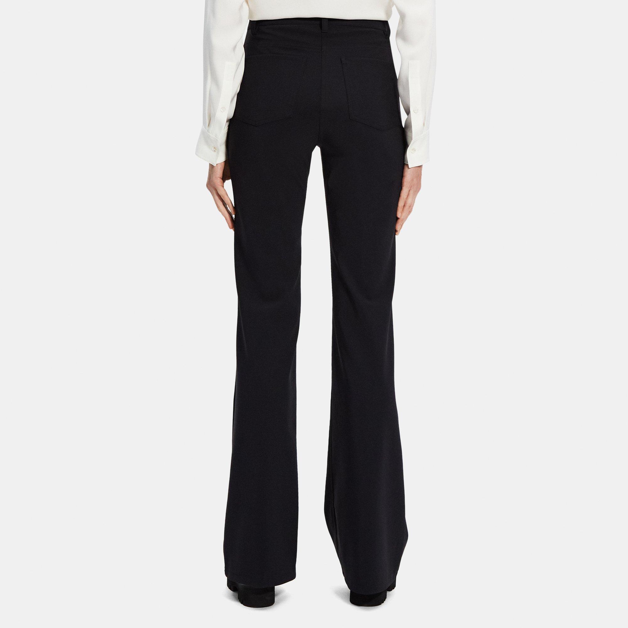 Flared High-Waist Pant in Performance Knit