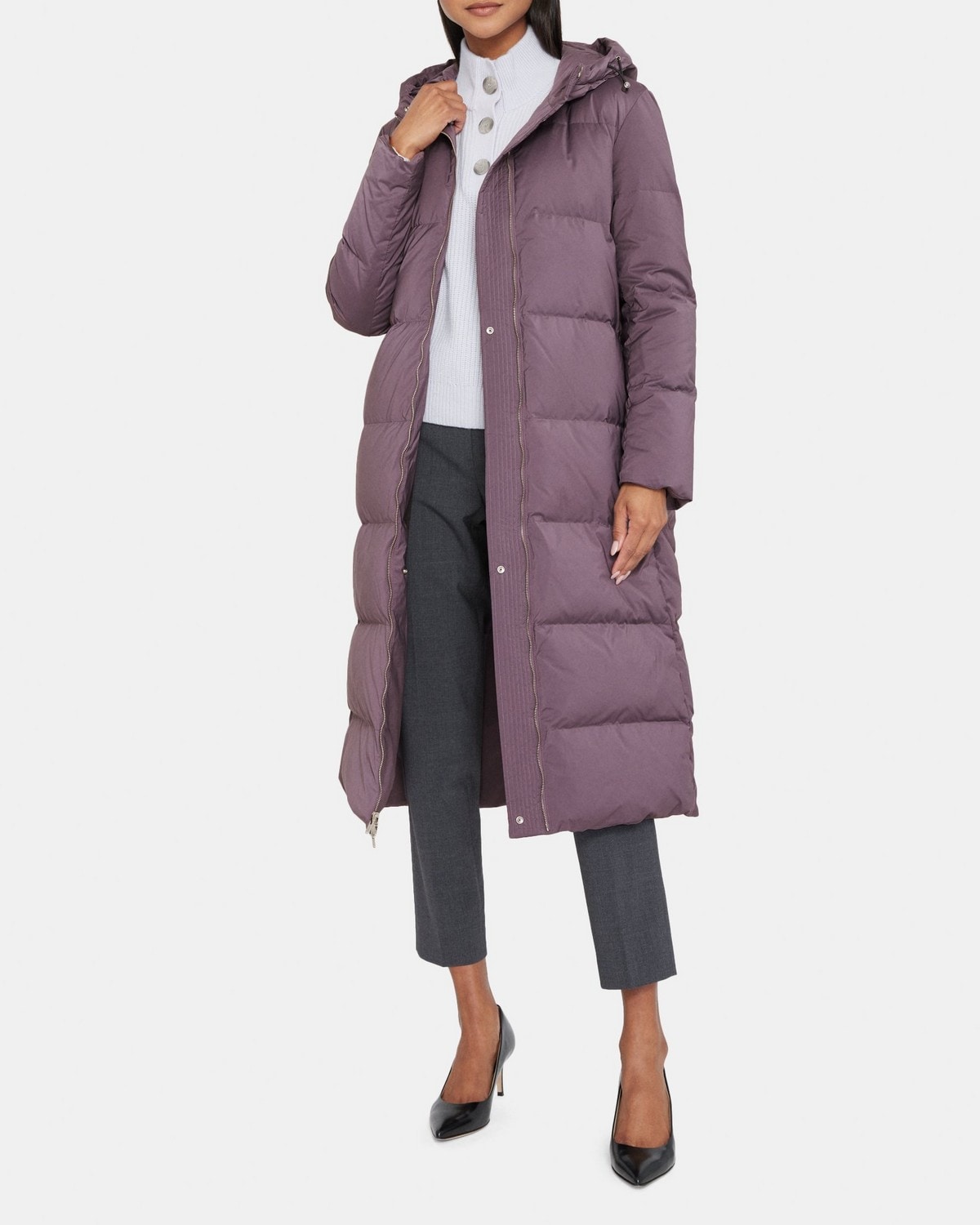 Hooded Puffer Coat in City Poly