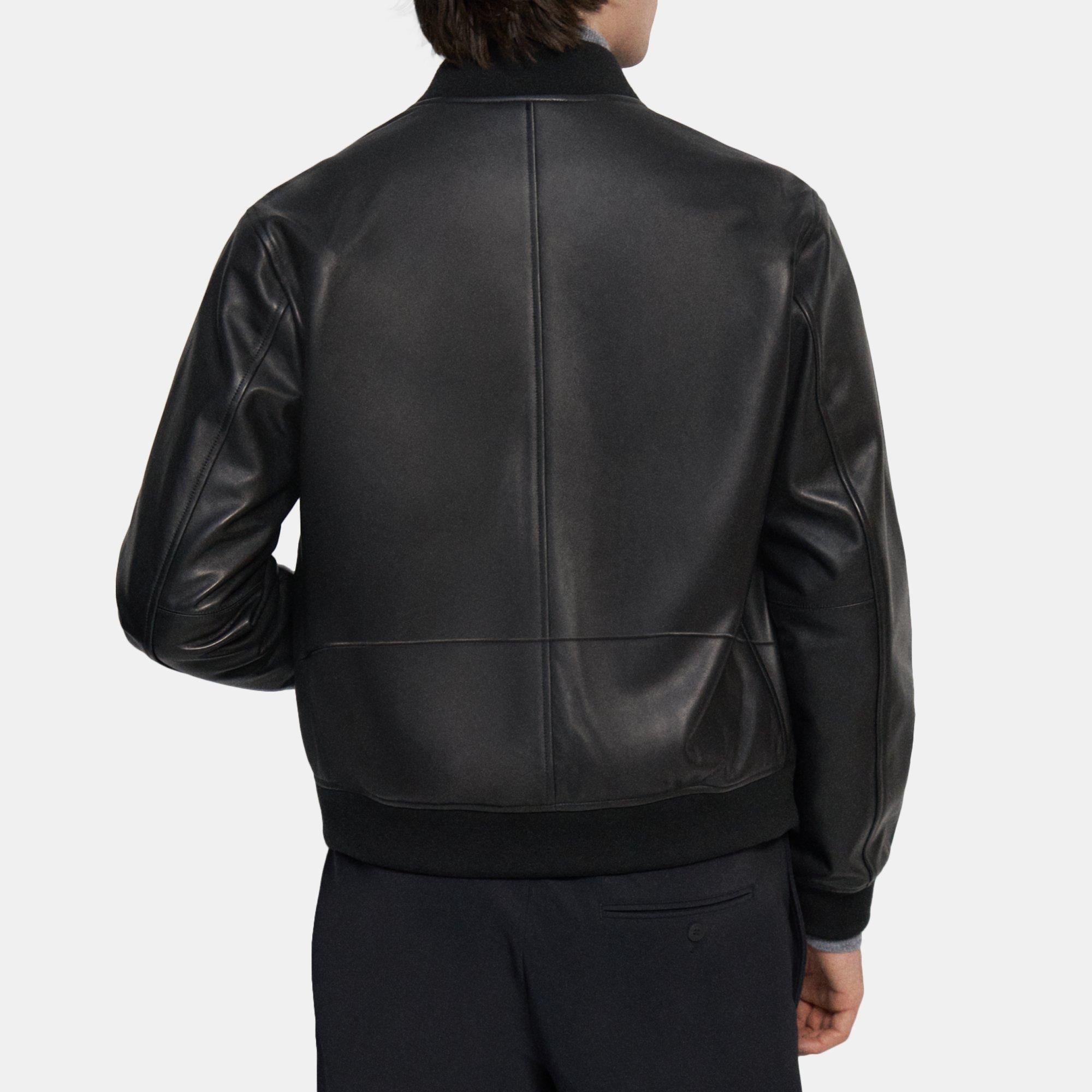 Theory Varsity Jacket in Leather & Suede - ShopStyle