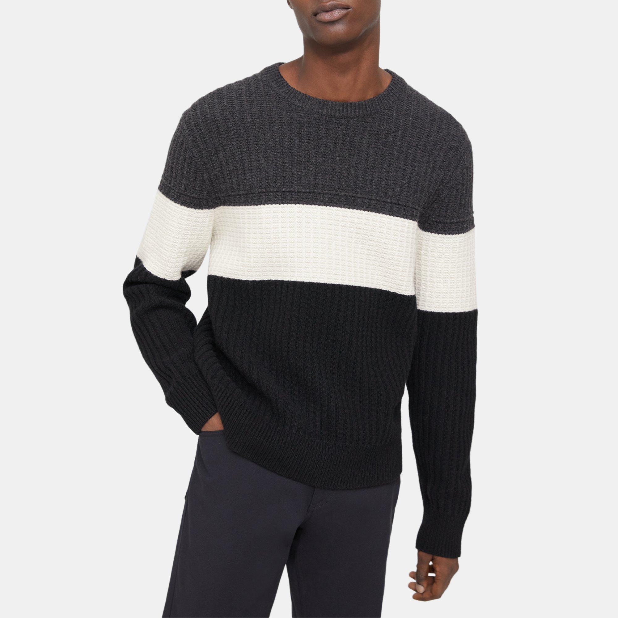 띠어리 Theory Crewneck Sweater in Wool-Cashmere,PESTLE MEL MULTI