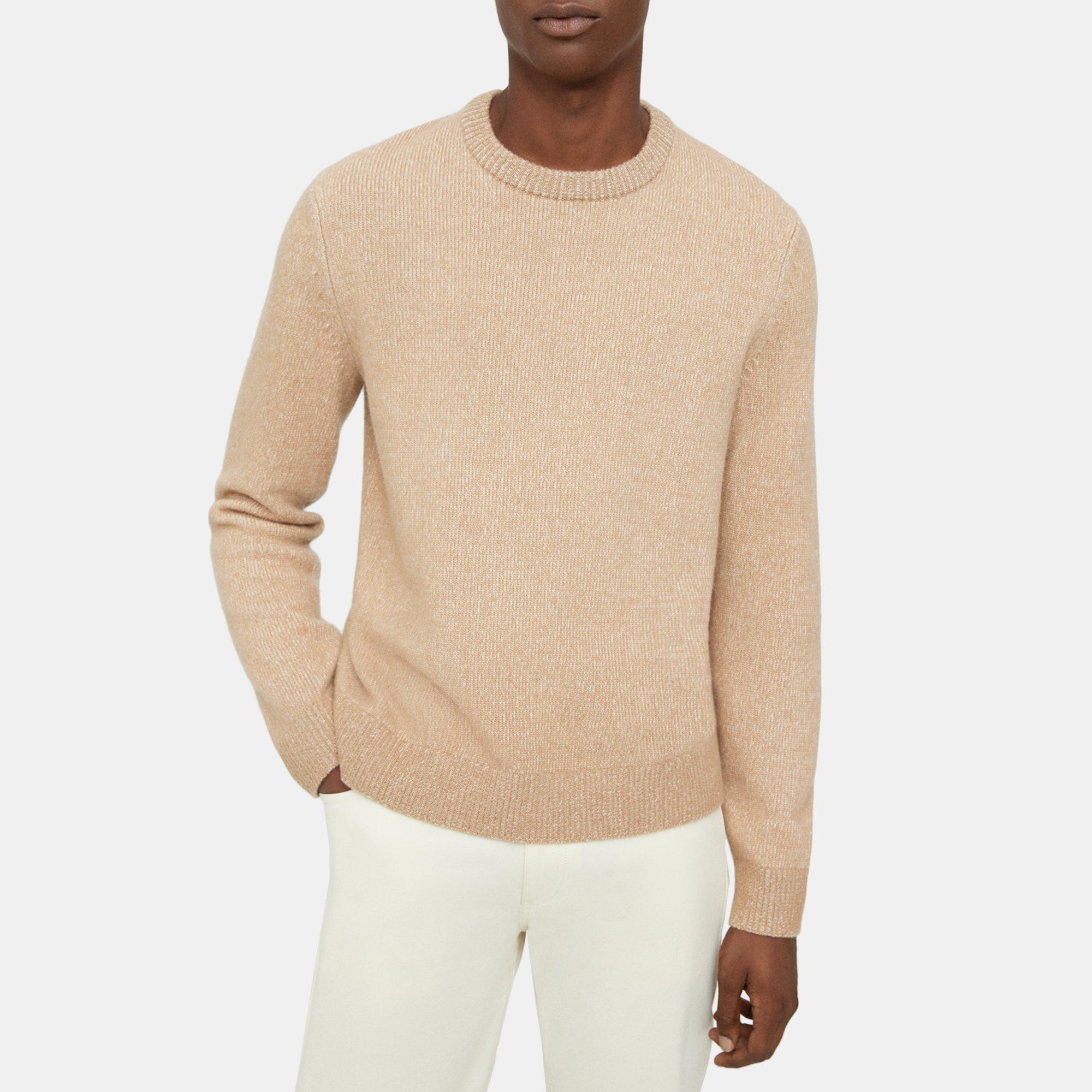 Organic Cashmere Colour Basic Crew Neck Sweater