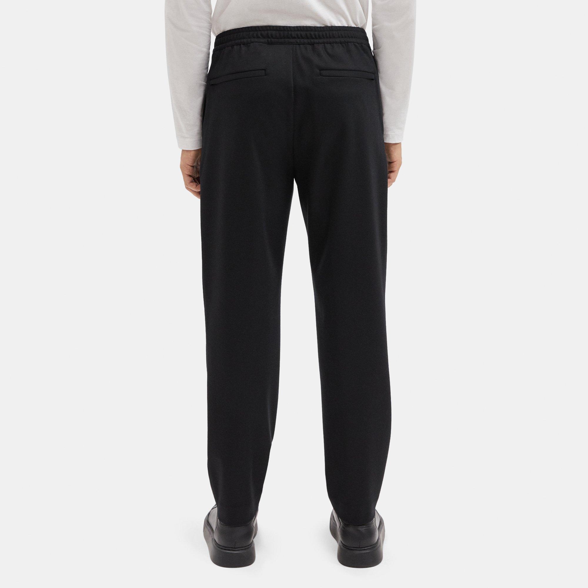 Tapered Drawstring Pant in Stretch Wool Blend