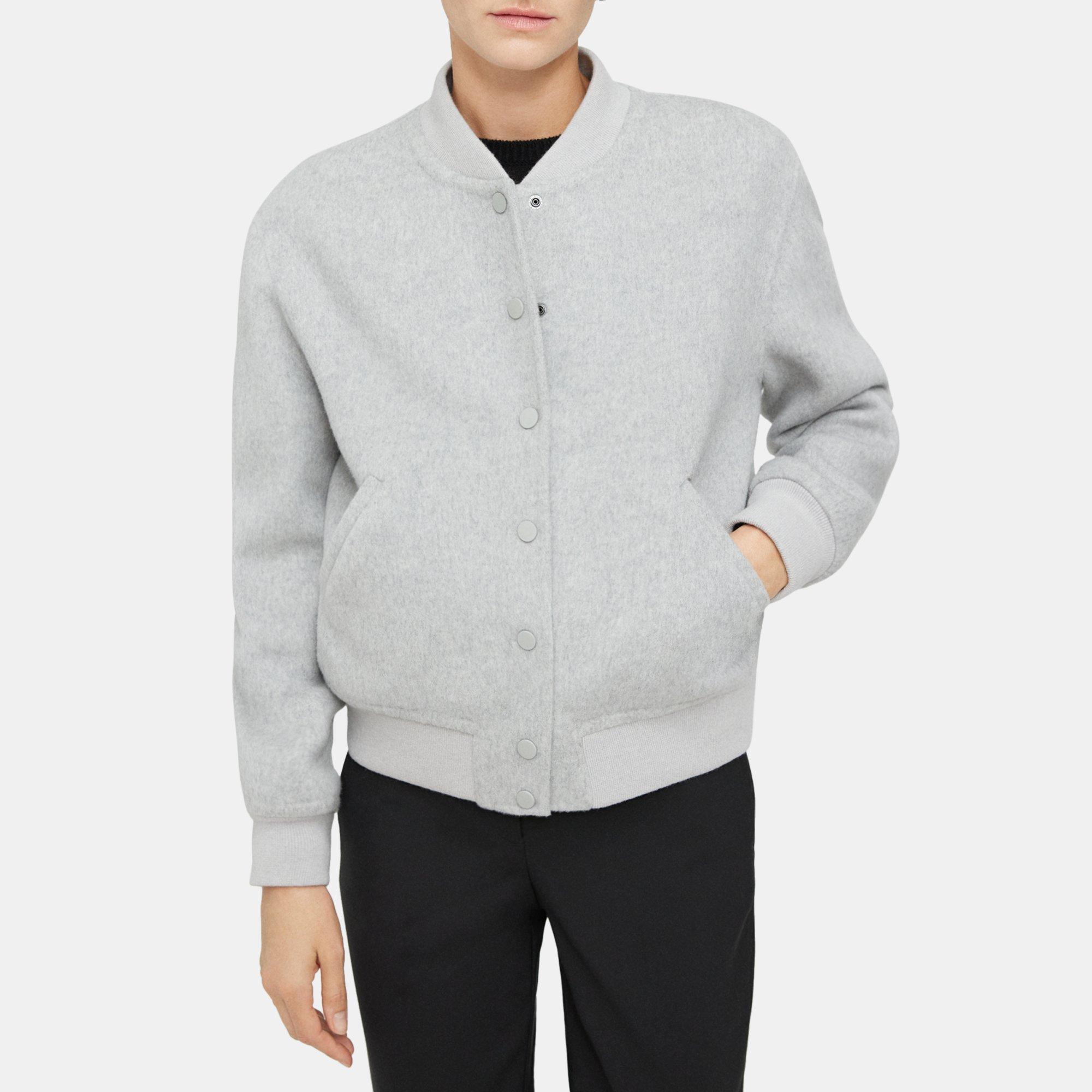 Theory Varsity Jacket in Double-Face Wool-Cashmere