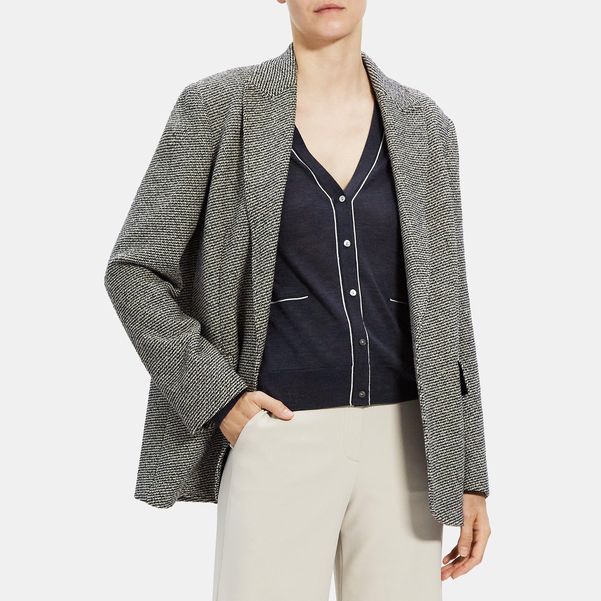 Theory Relaxed Blazer in Stretch Tweed