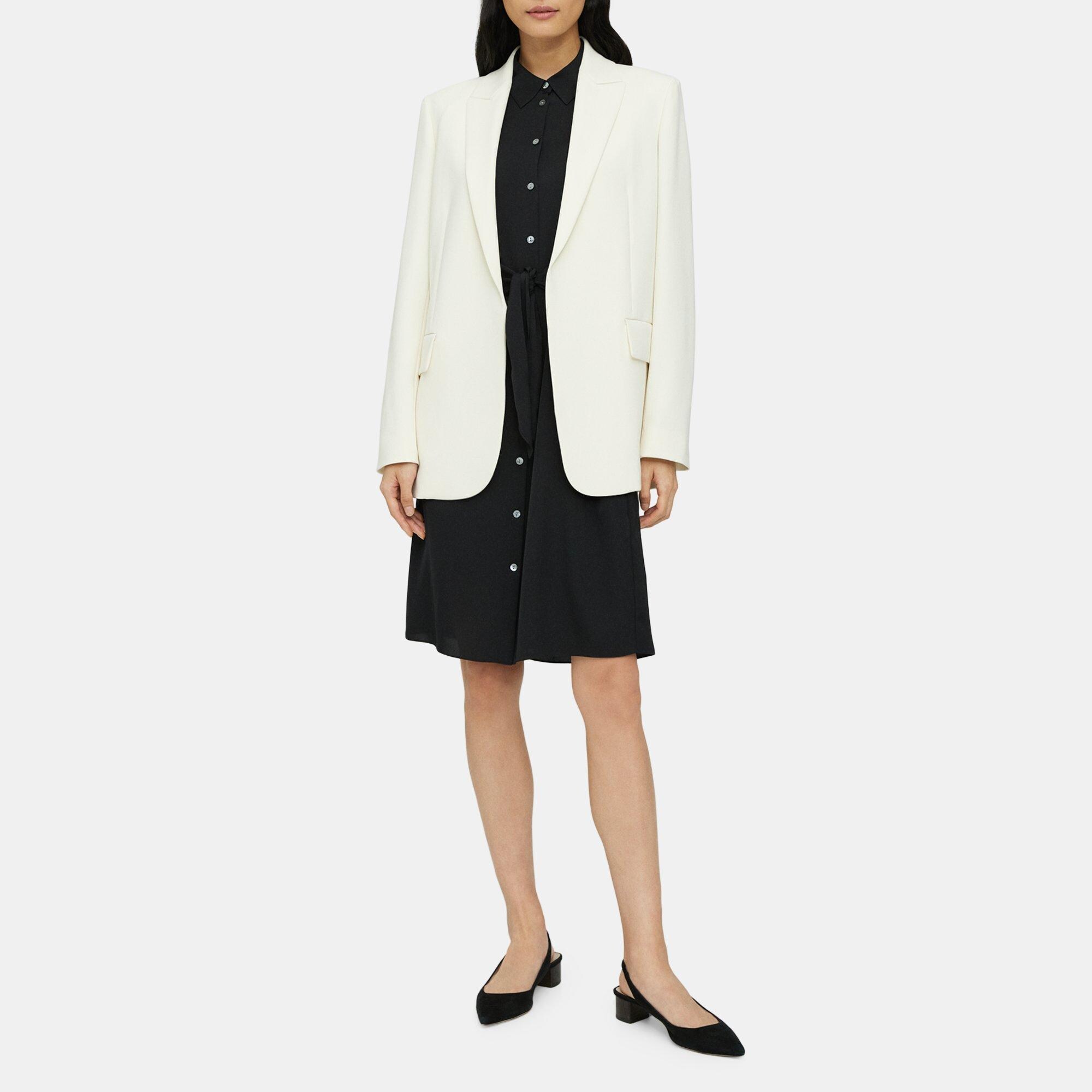 The Row Ciel Wool-Blend Crepe Blazer  Power dressing, Blazer, Crepe blazer