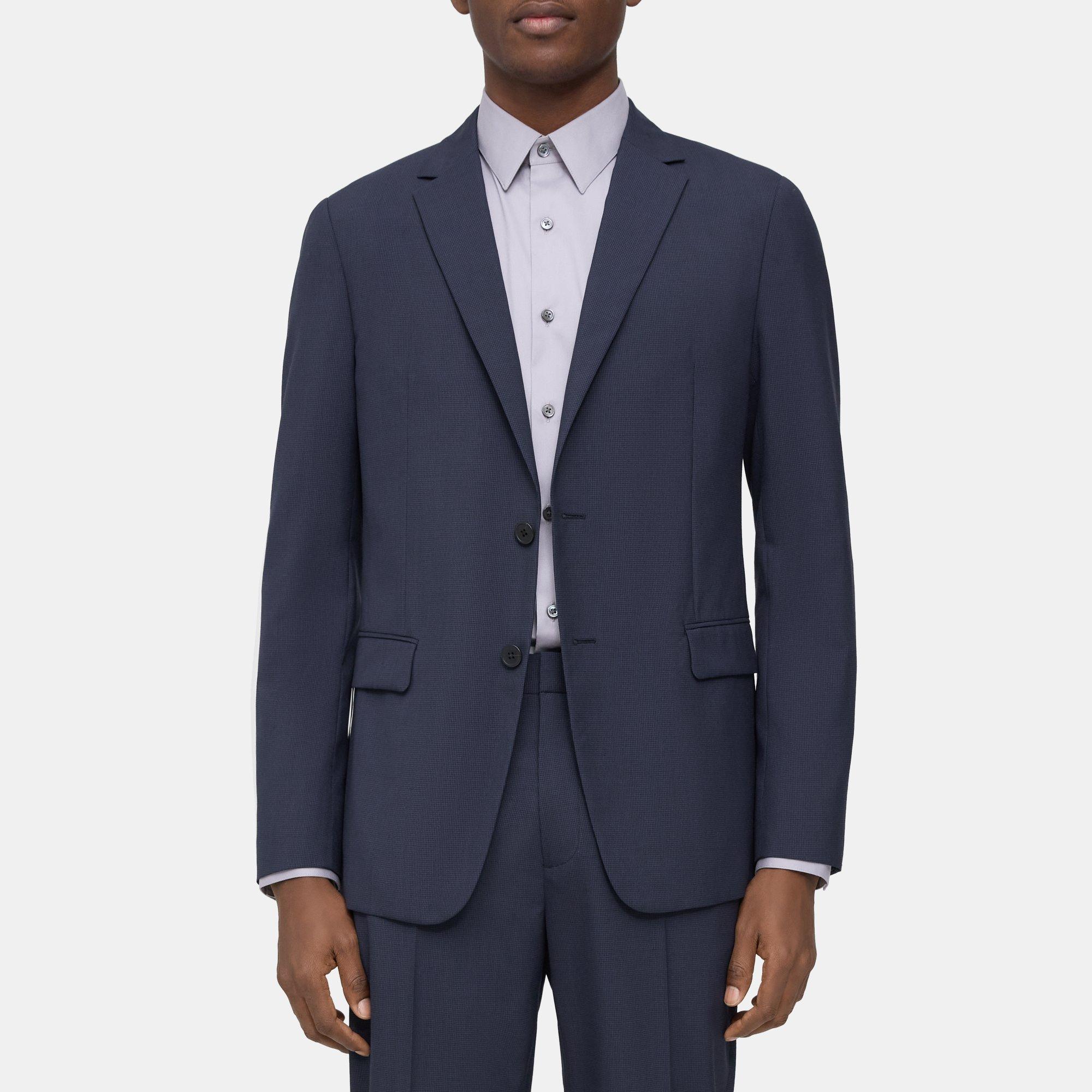 Theory Unstructured Blazer in Houndstooth Wool Blend