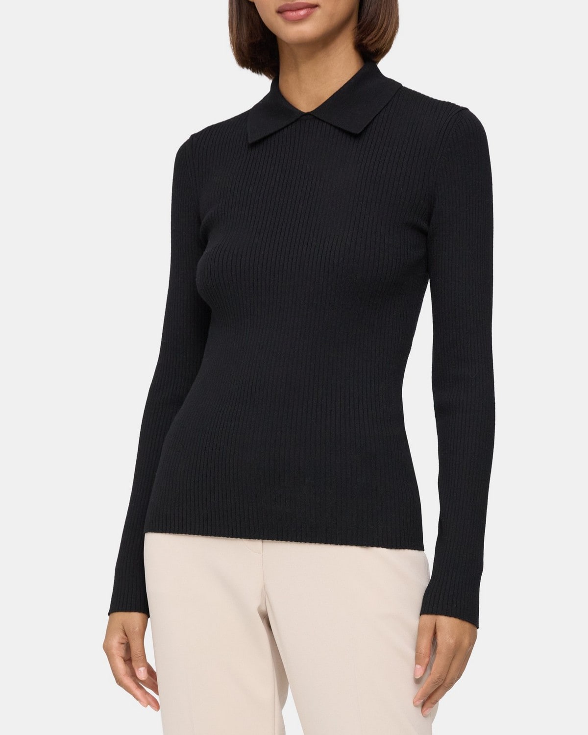 Collared Sweater in Fine Merino Wool