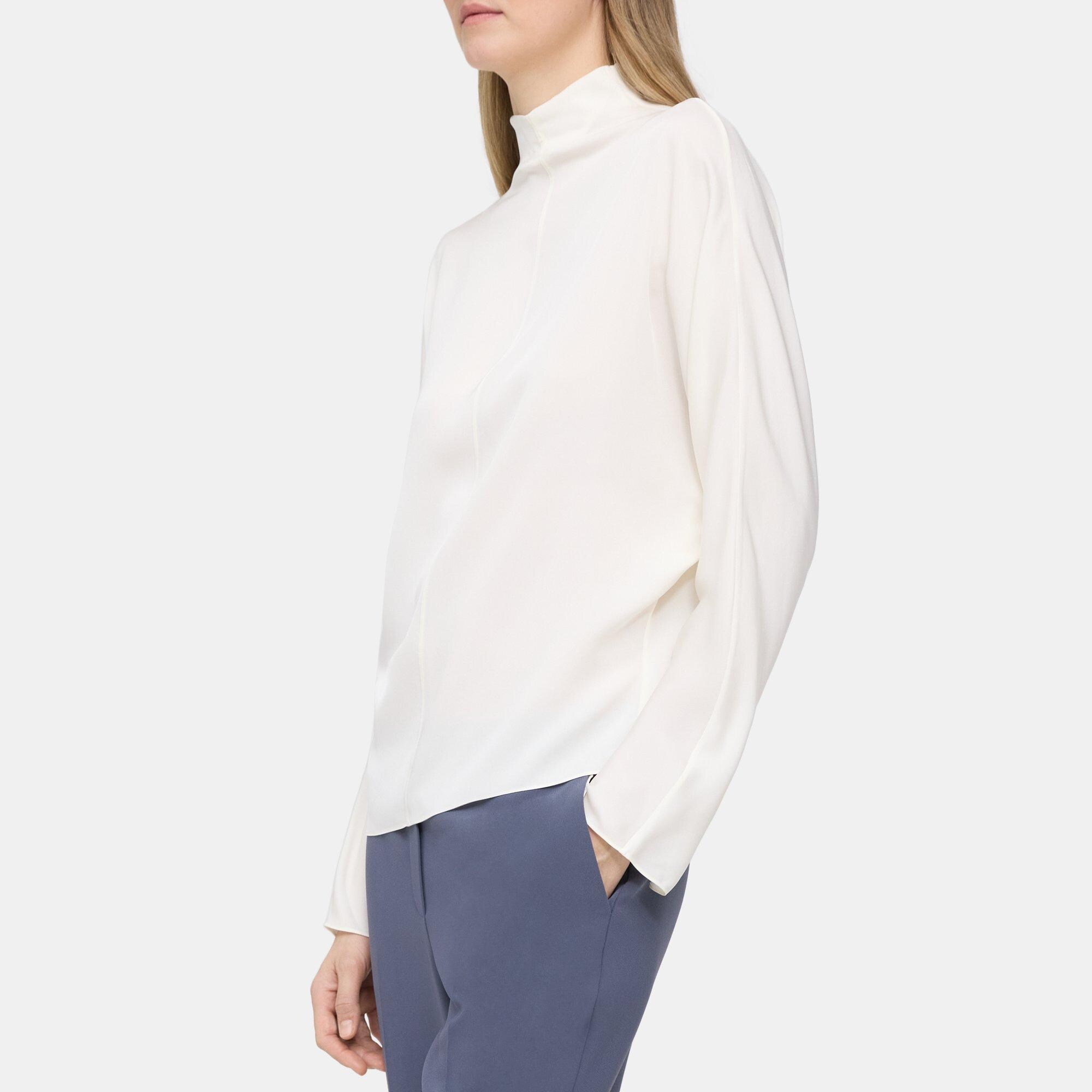 Monogram Silk Blouse – Theophilio