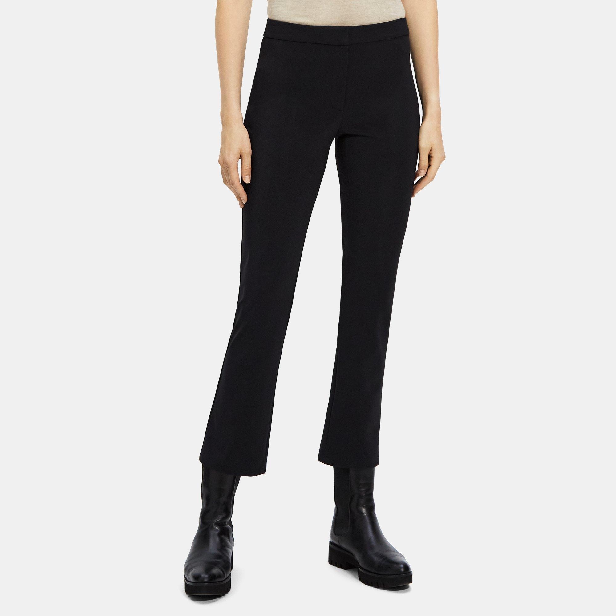 Theory Perform Tech Basic Capri Pant in Black, Size 8, I0107202