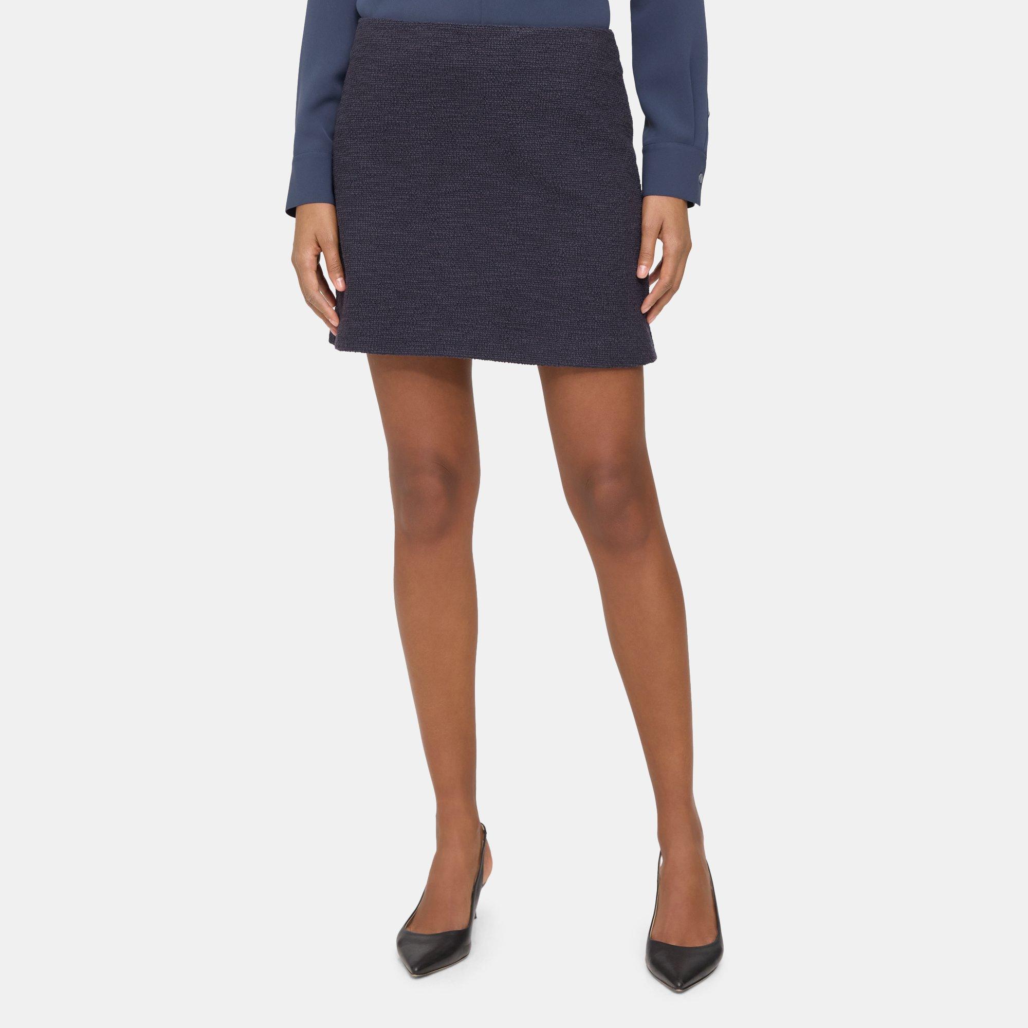 Stretch Tweed Mini Skirt | Theory Outlet