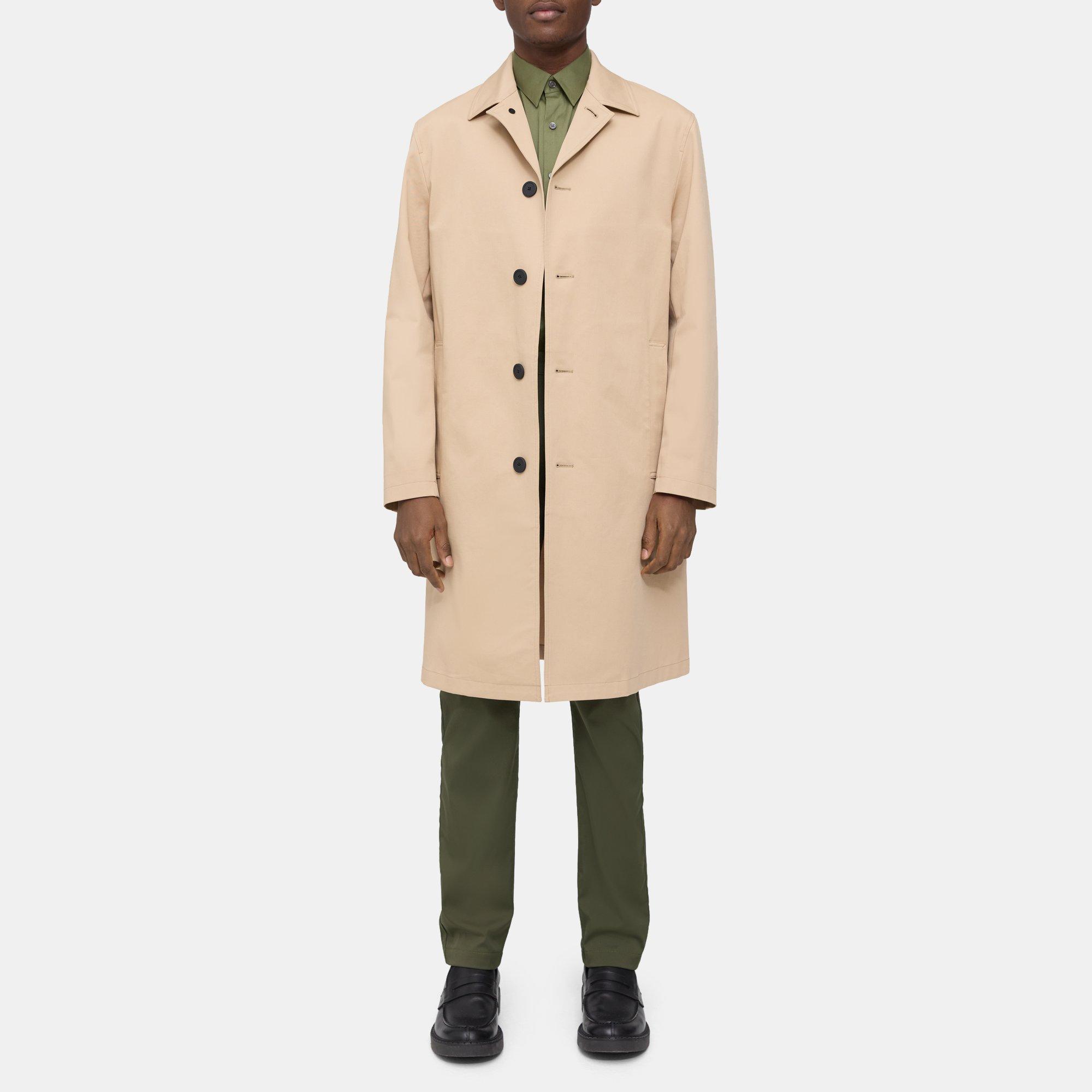 Stretch Cotton Caban Coat | Theory Outlet