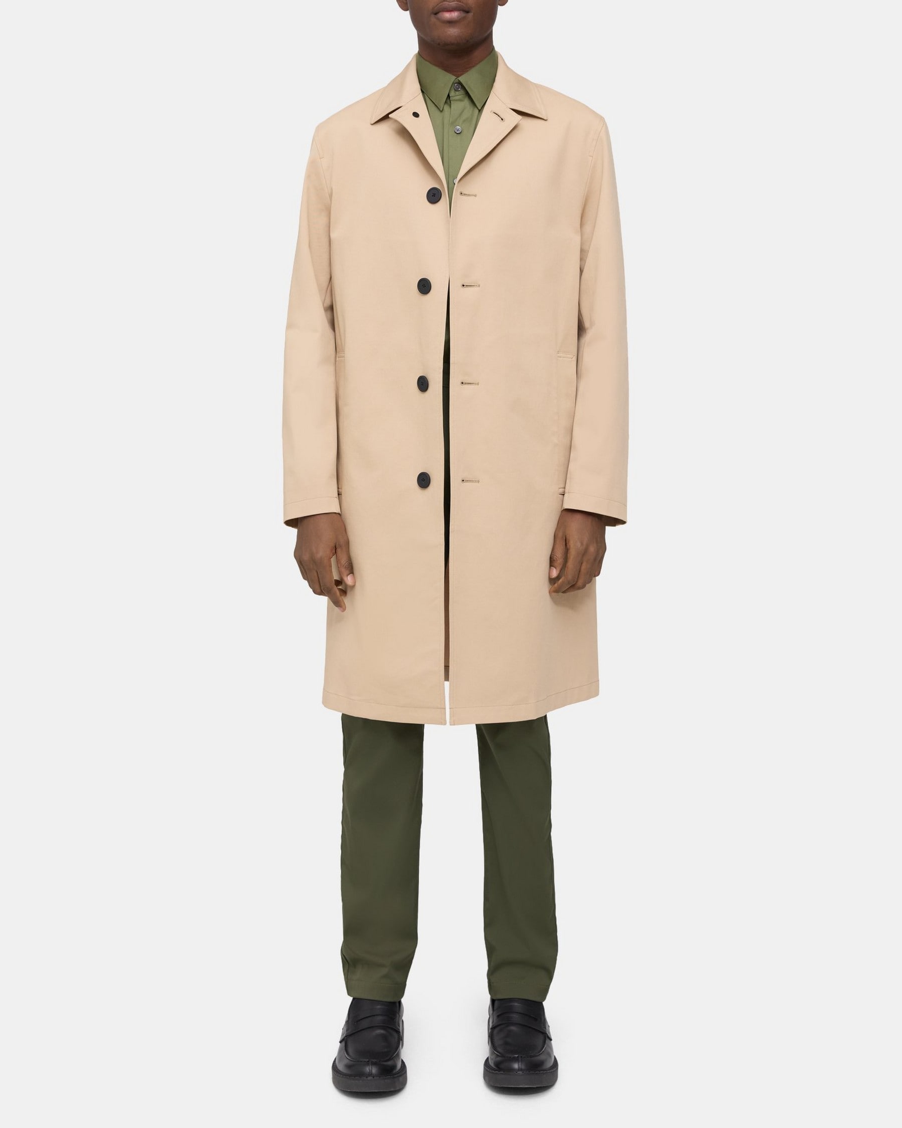 Theory Caban Coat in Stretch Cotton