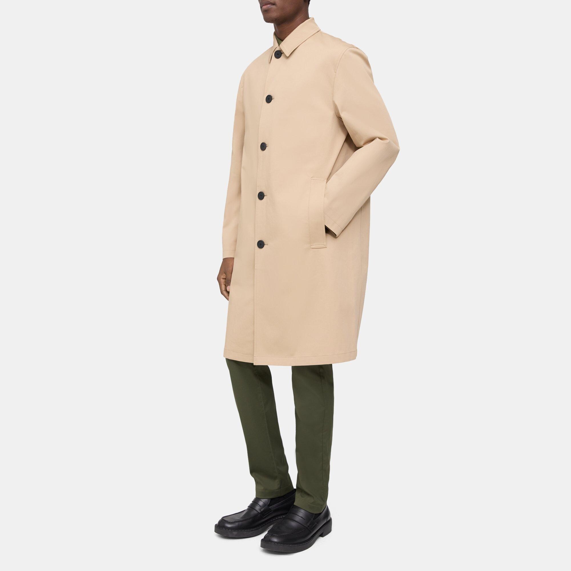 Stretch Cotton Caban Coat | Theory Outlet