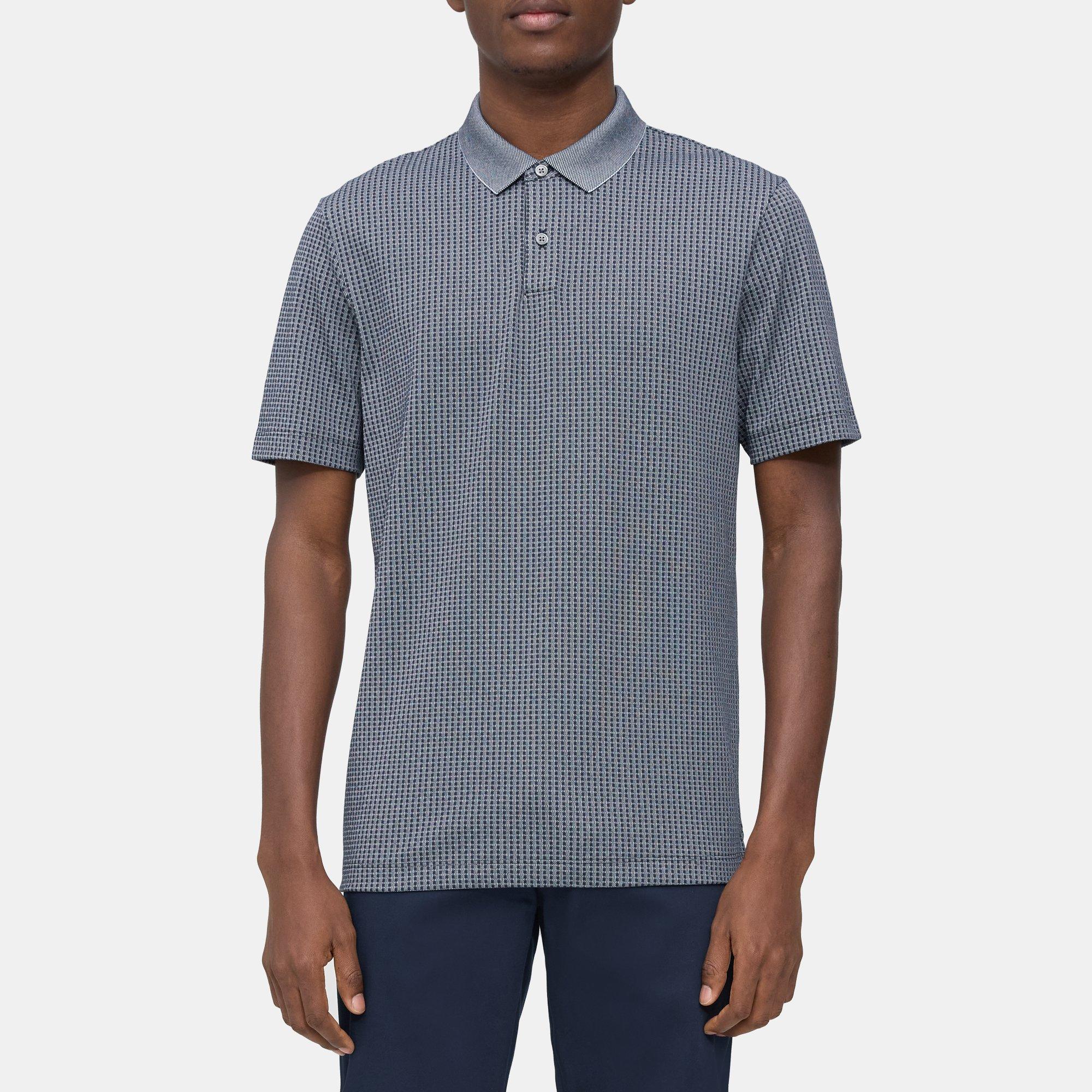 Knit Jacquard Standard Polo | Theory Outlet