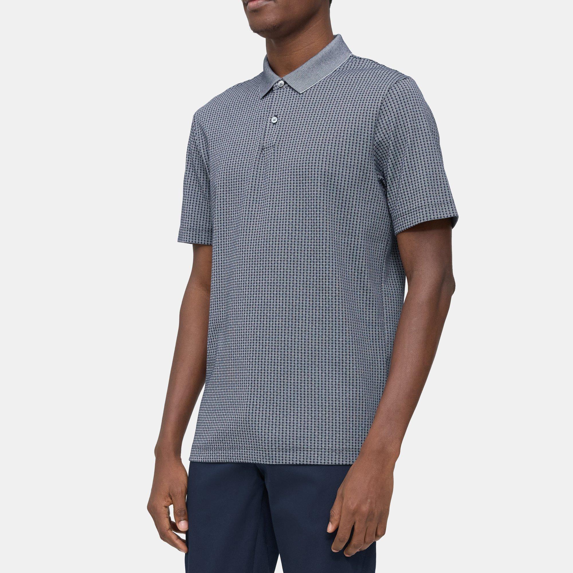 Knit Jacquard Standard Polo | Theory Outlet