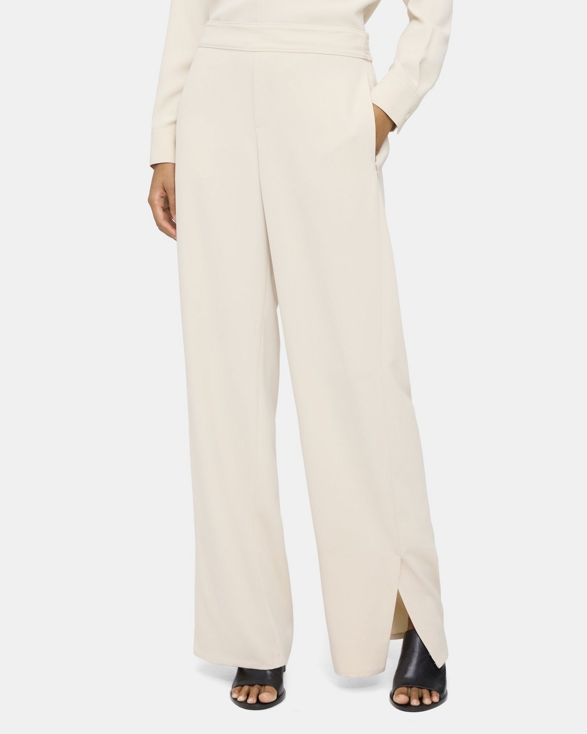 Straight Pull-On Pant in Twill Poly