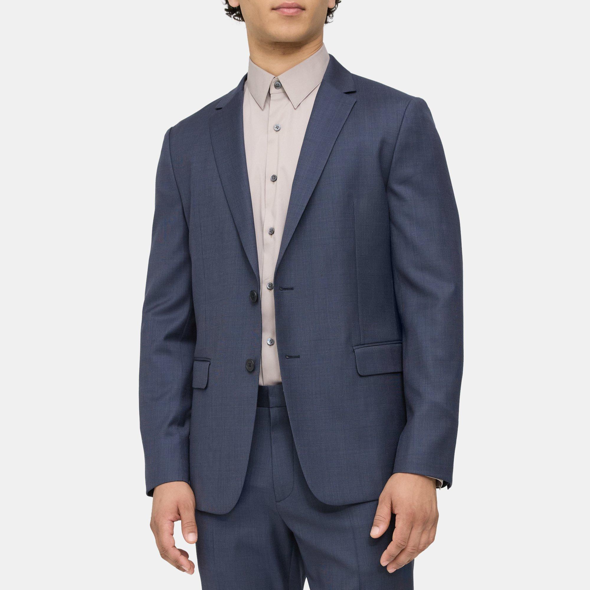 Grid Wool Unstructured Suit Jacket | Theory Outlet