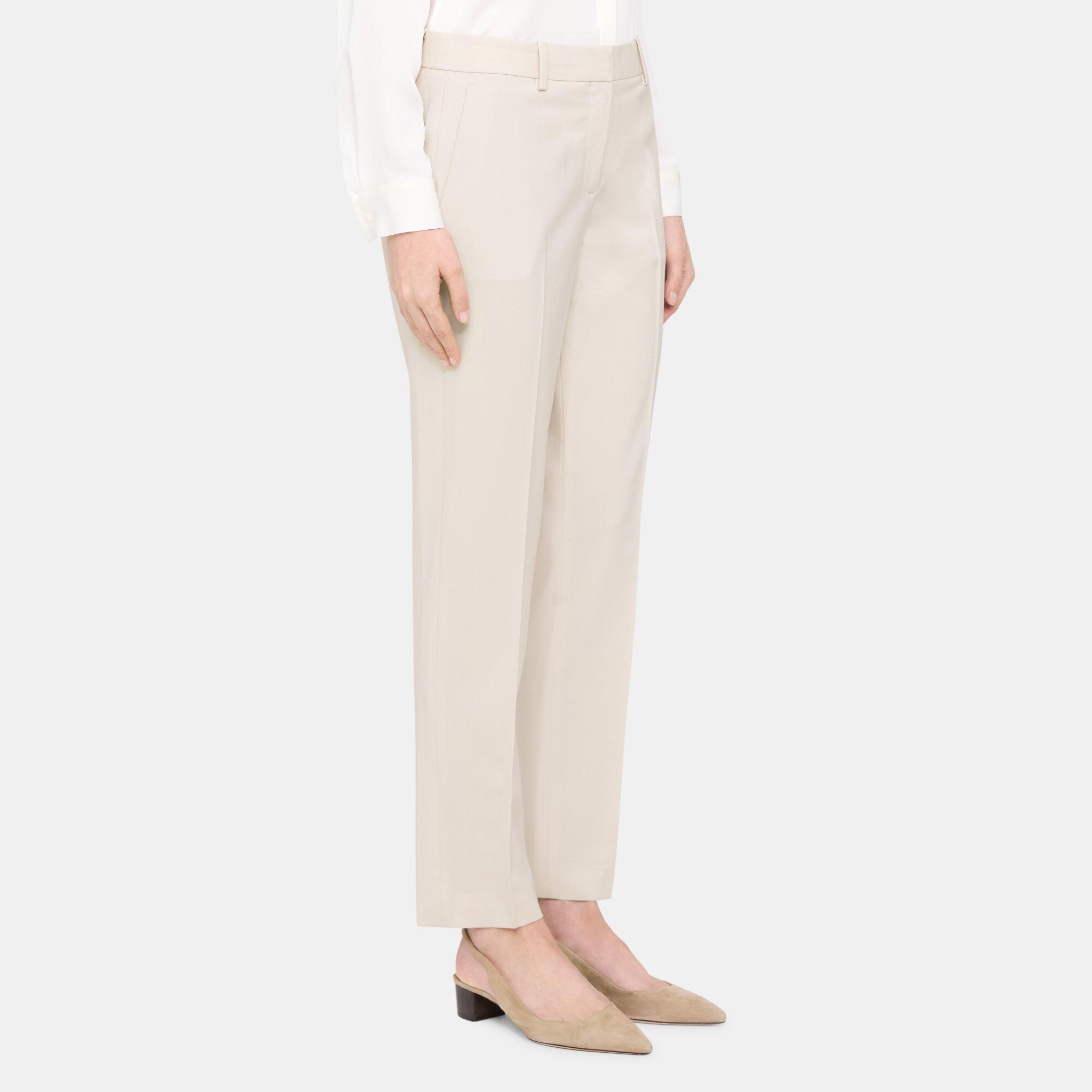 Straight-Fit Washable Wool Hidden Extension Dress Pants – Online Warehouse  Sale