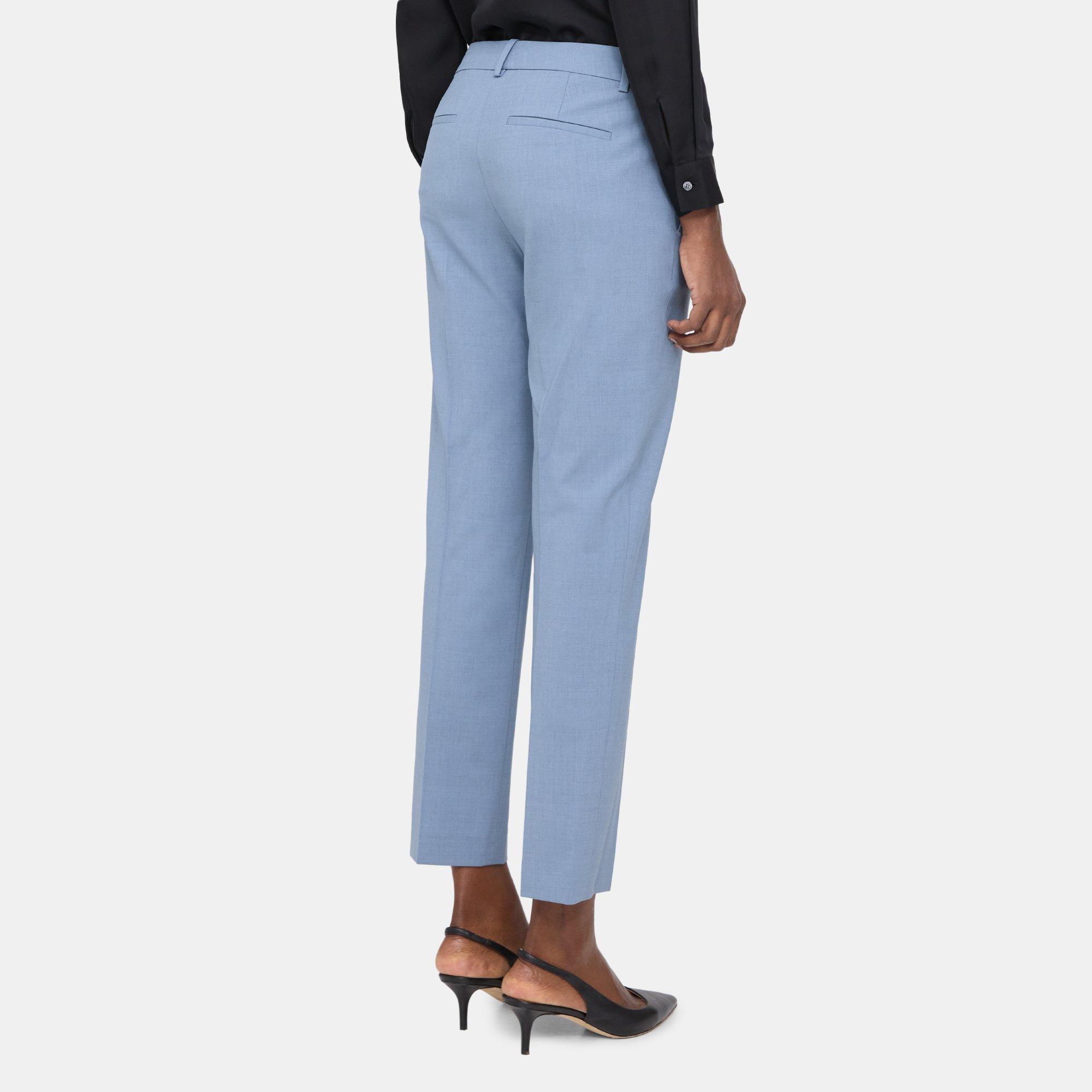 Sevona Stretch Wool Classic Crop Pant | Theory Outlet