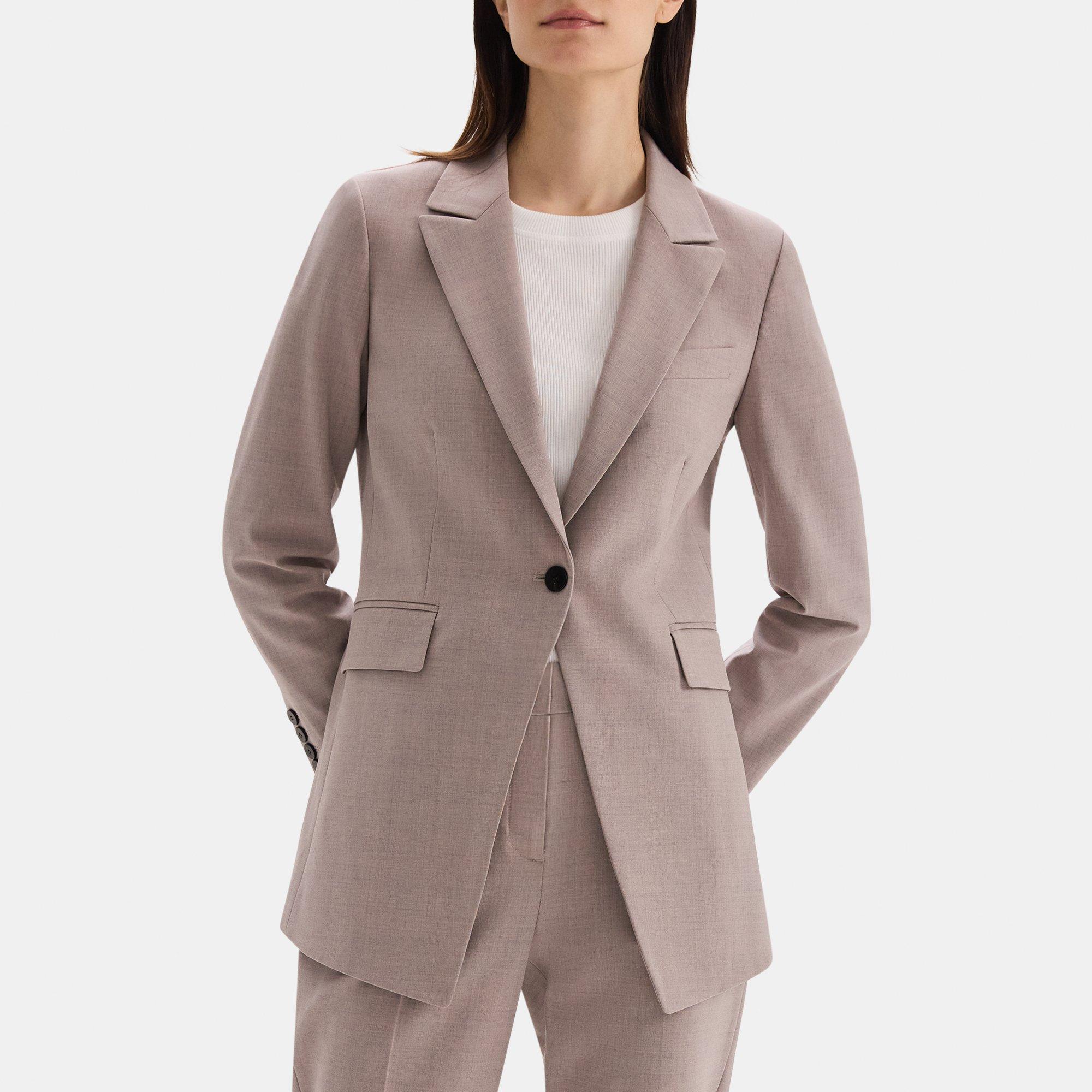 Single-Breasted Blazer in Sevona Stretch Wool