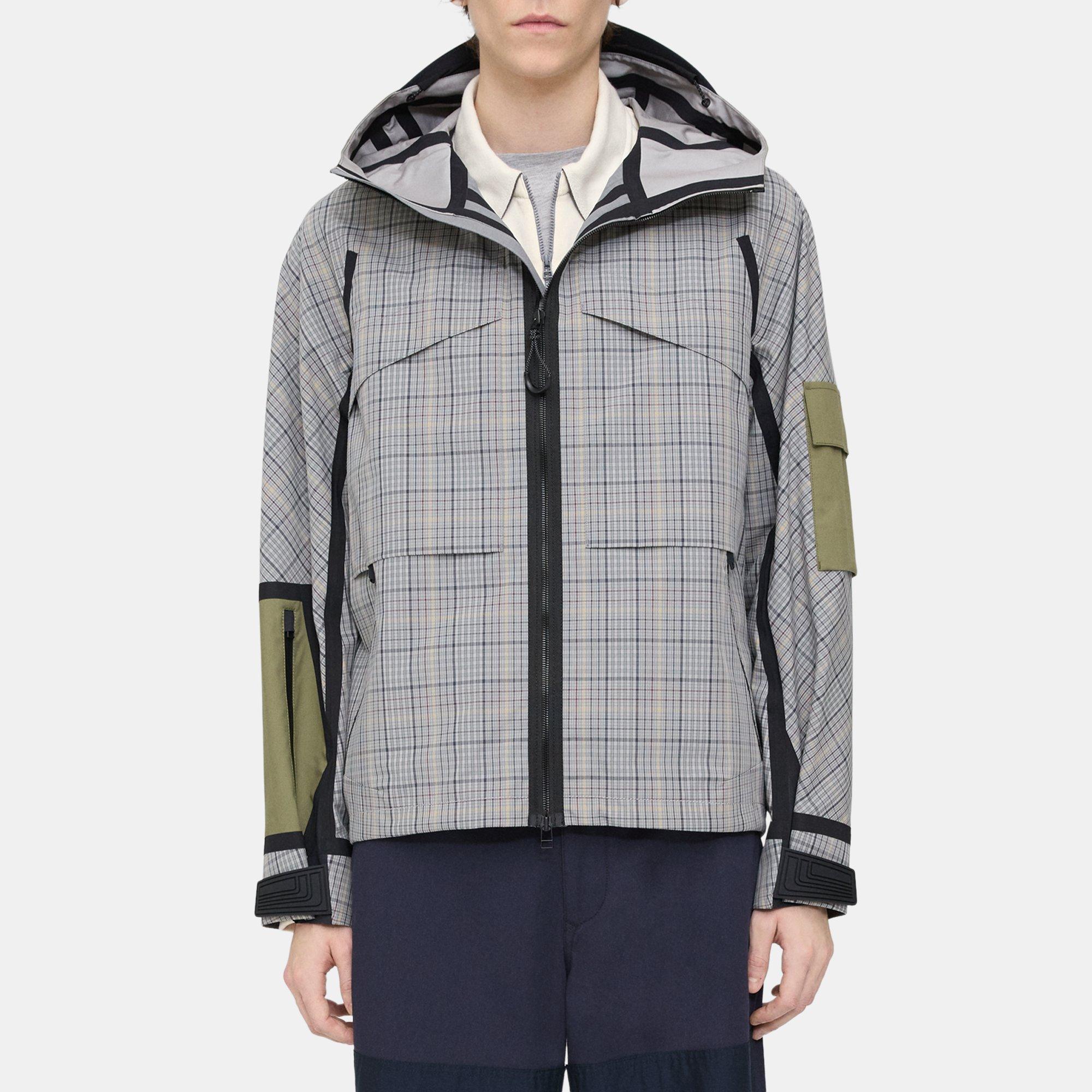 Theory Backed Jacket in Cotton Check