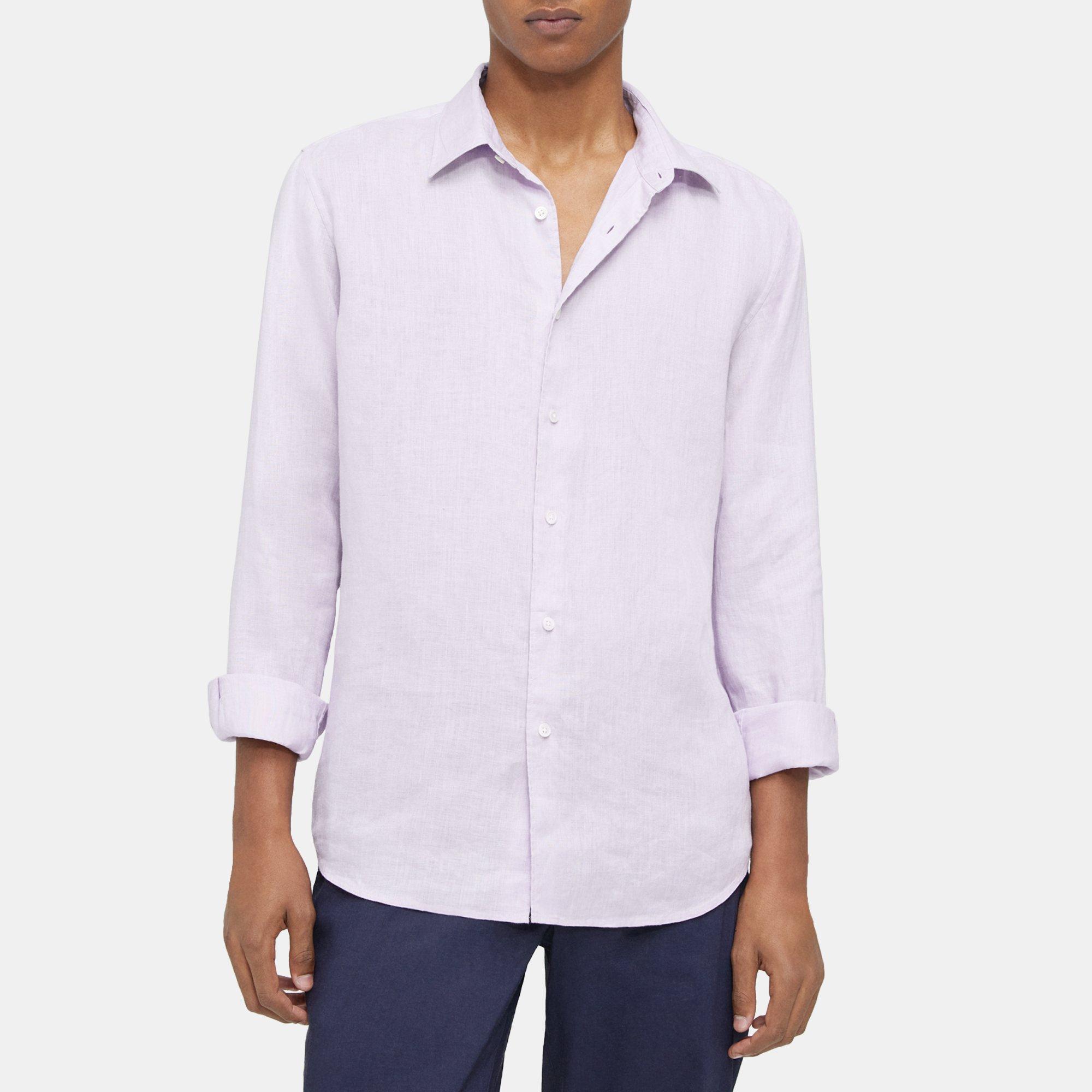 띠어리 Theory Standard-Fit Shirt in Relaxed Linen,MISTY HAZE