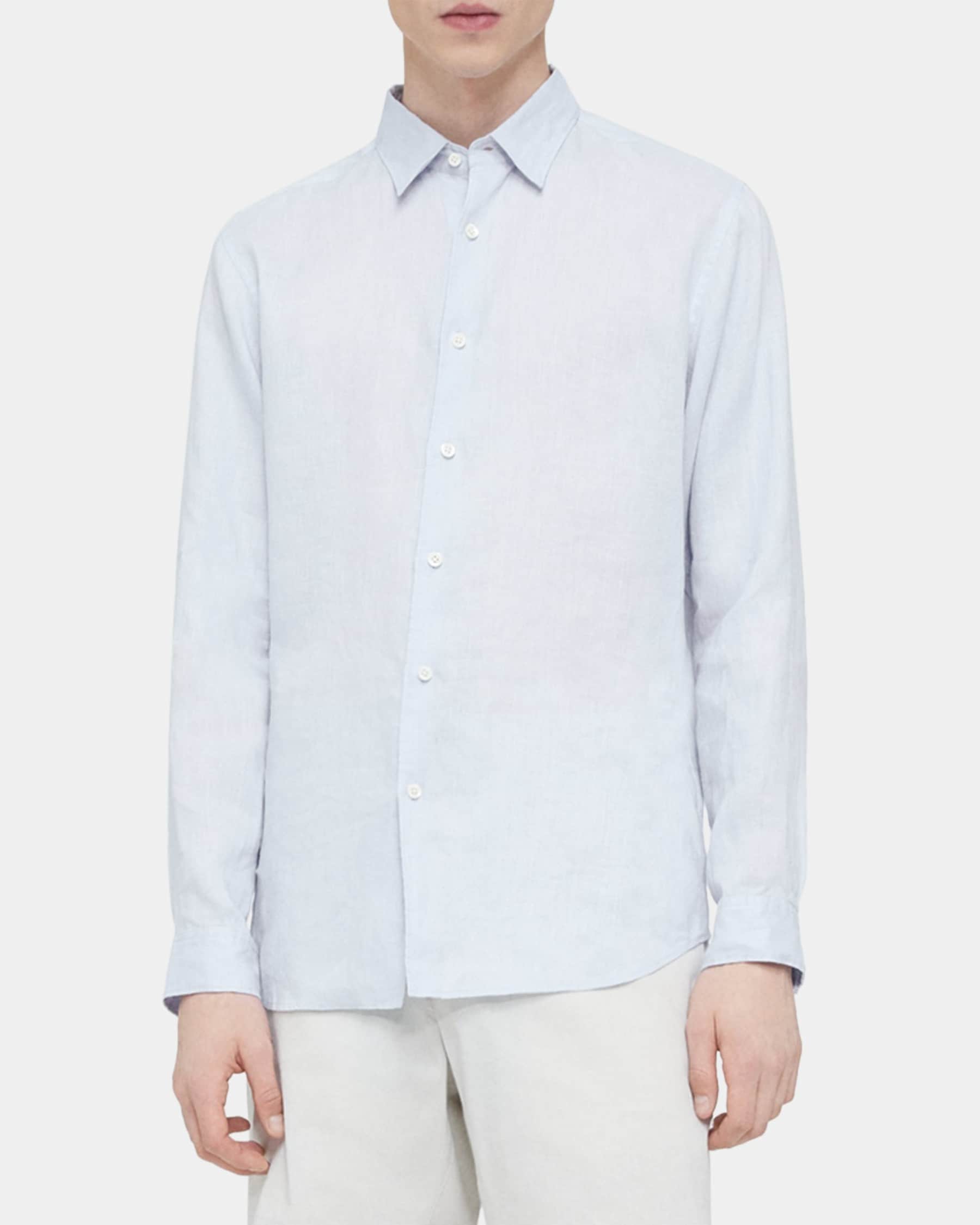 띠어리 Theory Standard-Fit Shirt in Relaxed Linen,OLYMPIC