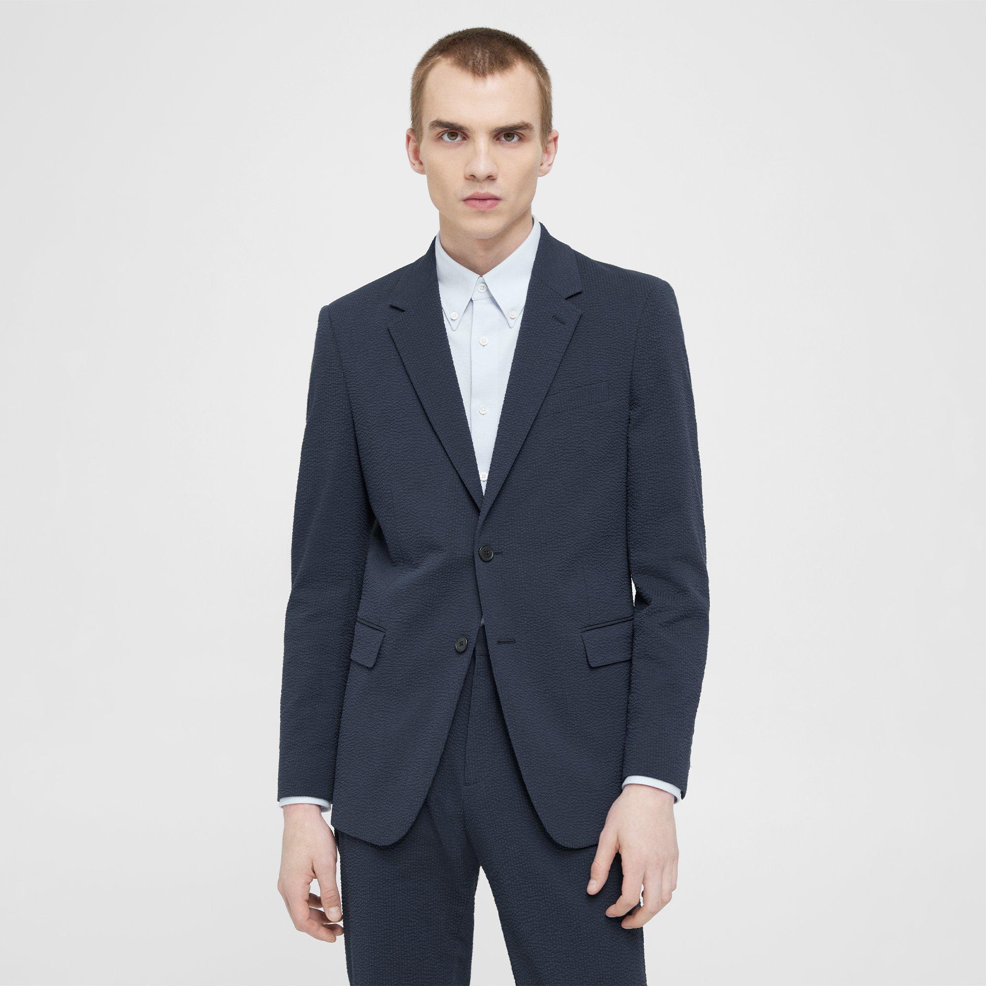 Blue Seersucker Chambers Blazer | Theory