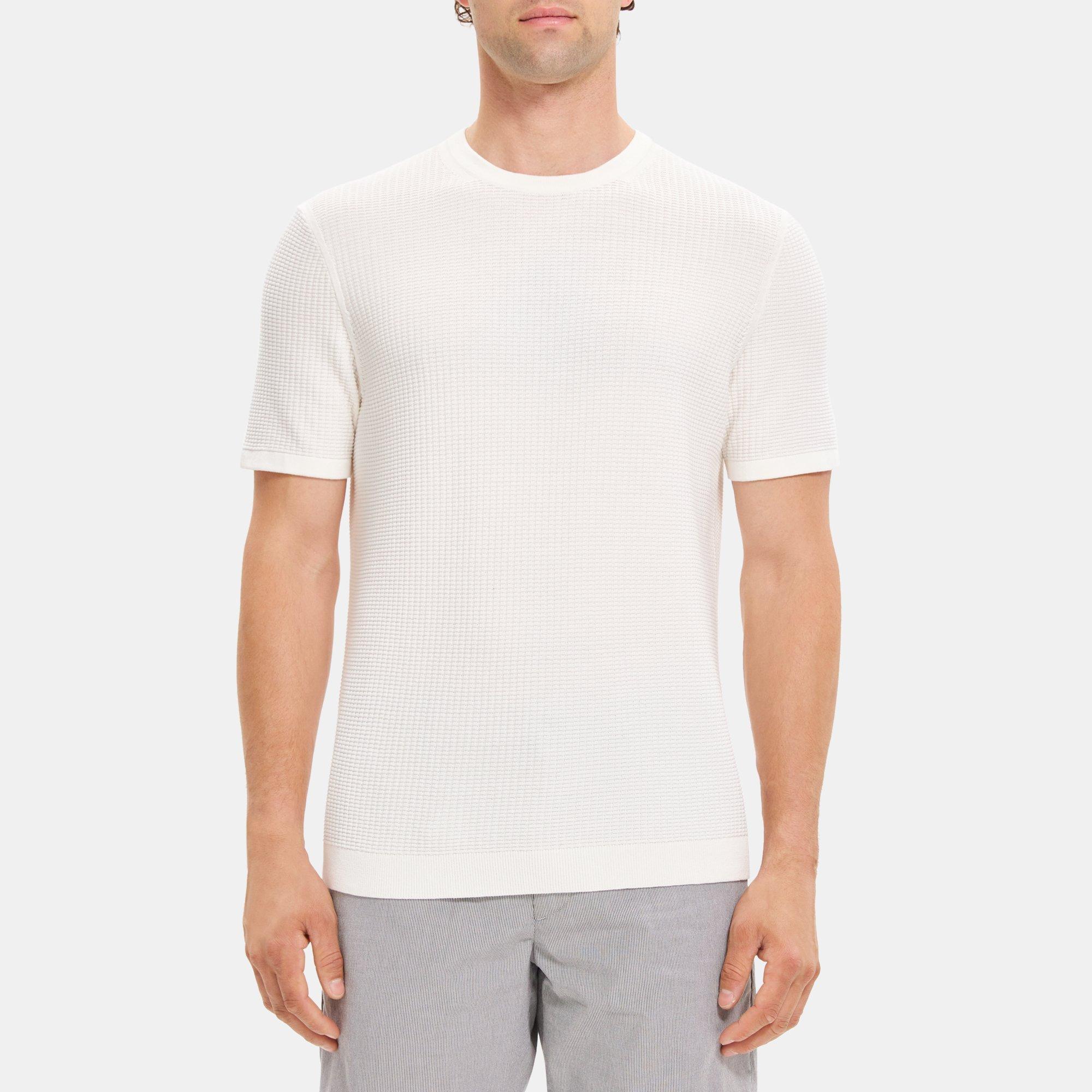 Organic Cotton Short-Sleeve Sweater | Theory Outlet