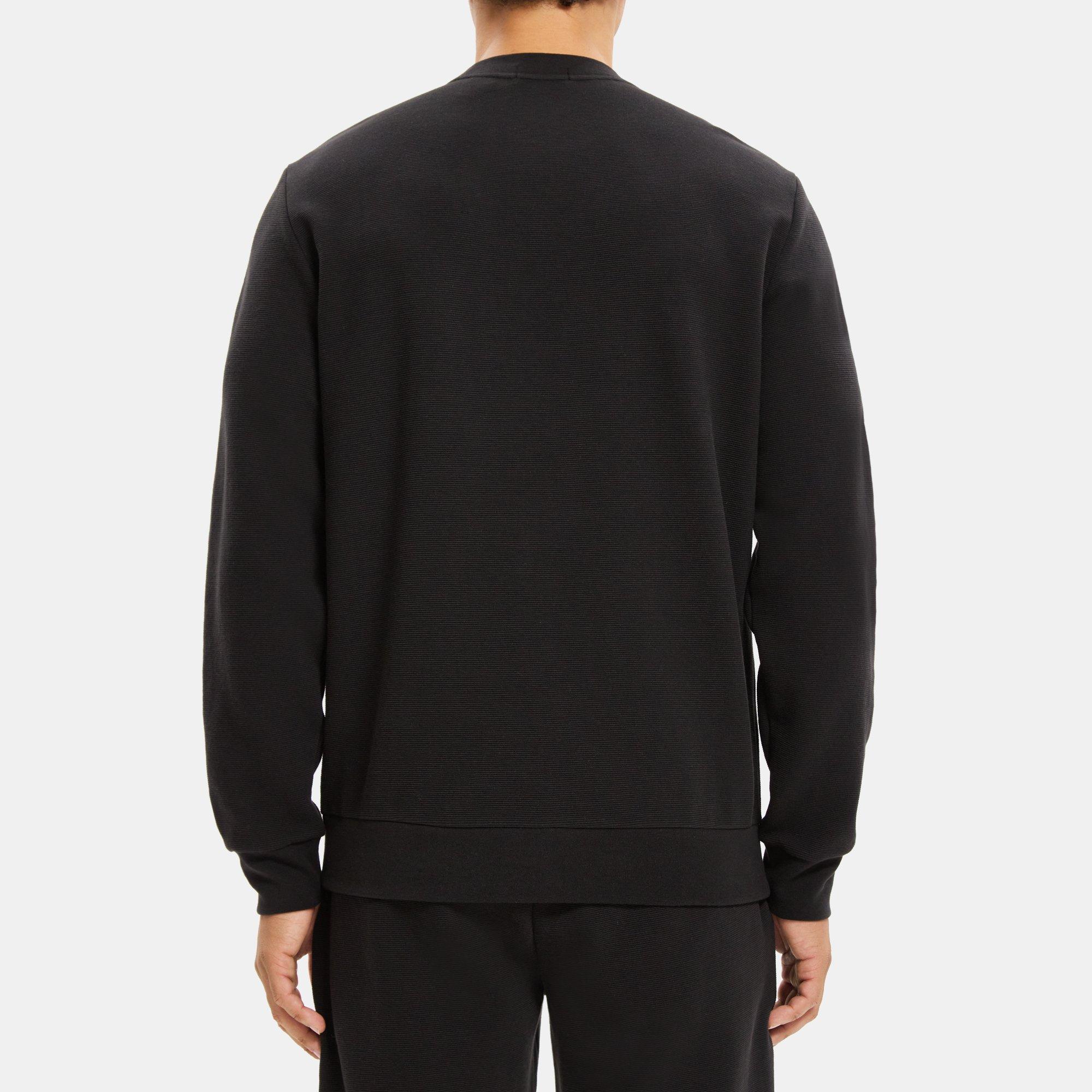 Stretch Cotton Patch Pocket Sweatshirt Theory Outlet