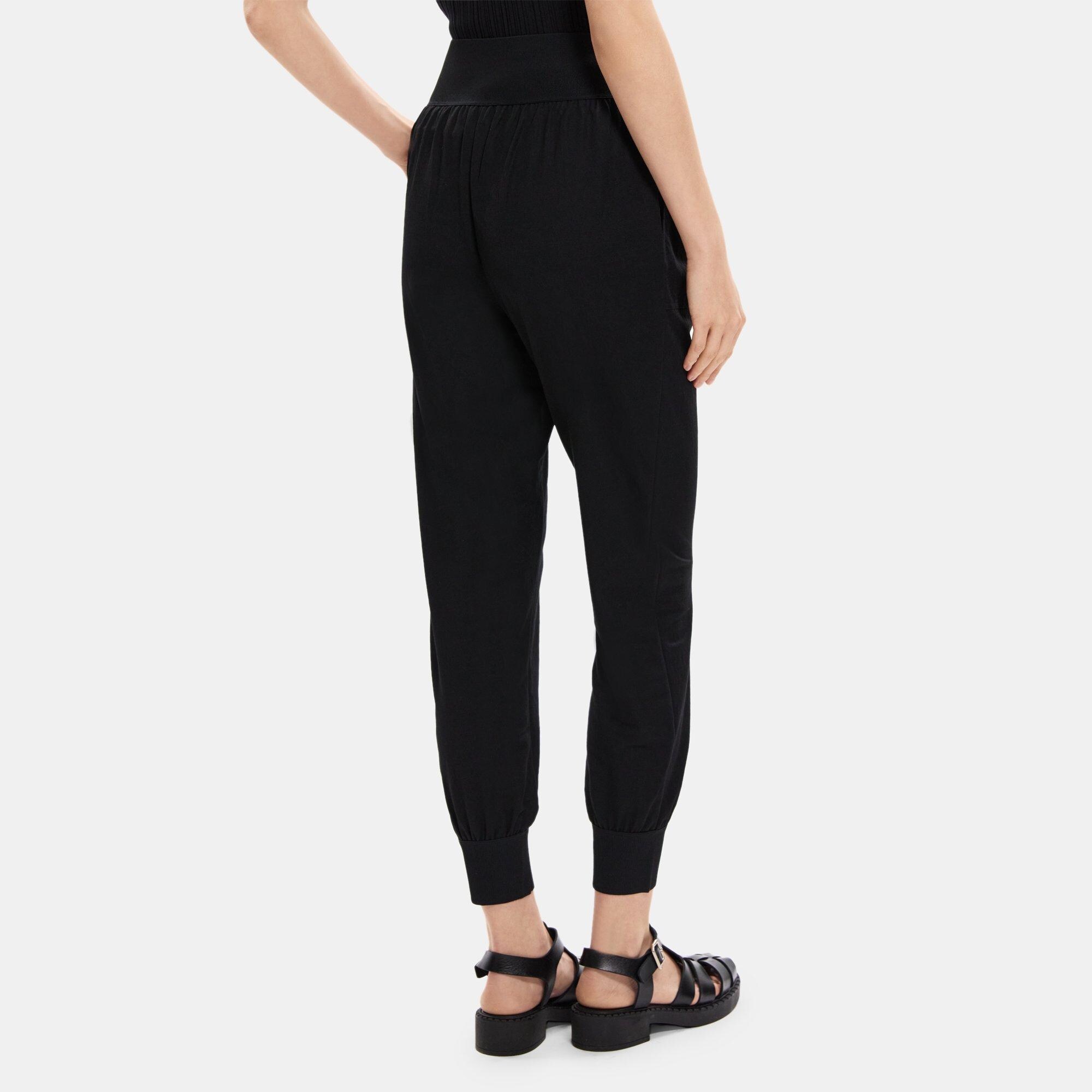 Buy Track Pant for Women with Pocket & Drawstring Closure - Black Melange  UL07