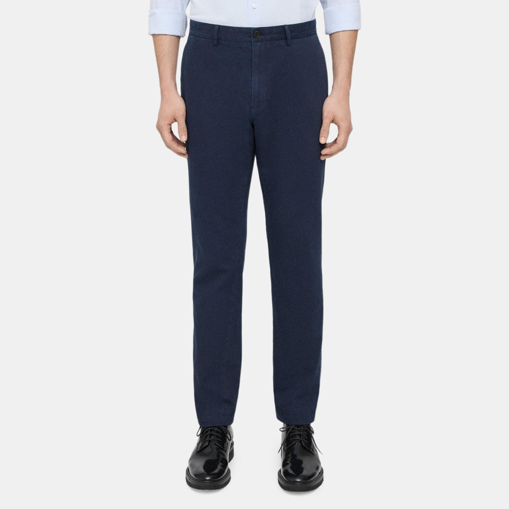 띠어리 Theory Zaine Pant in Chambray,DARK INDIGO