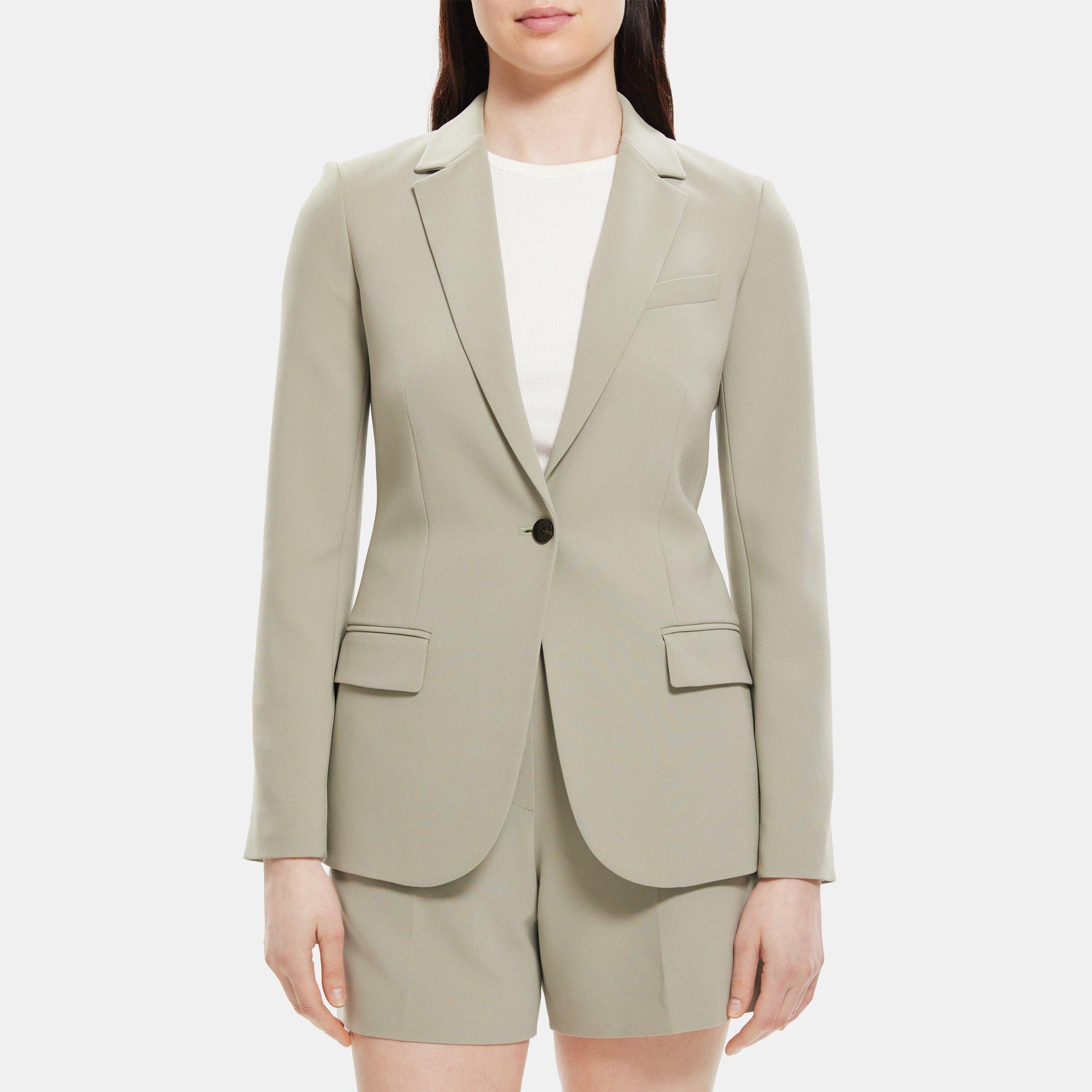 Theory Women's Crepe Staple Blazer, Geranium at  Women's