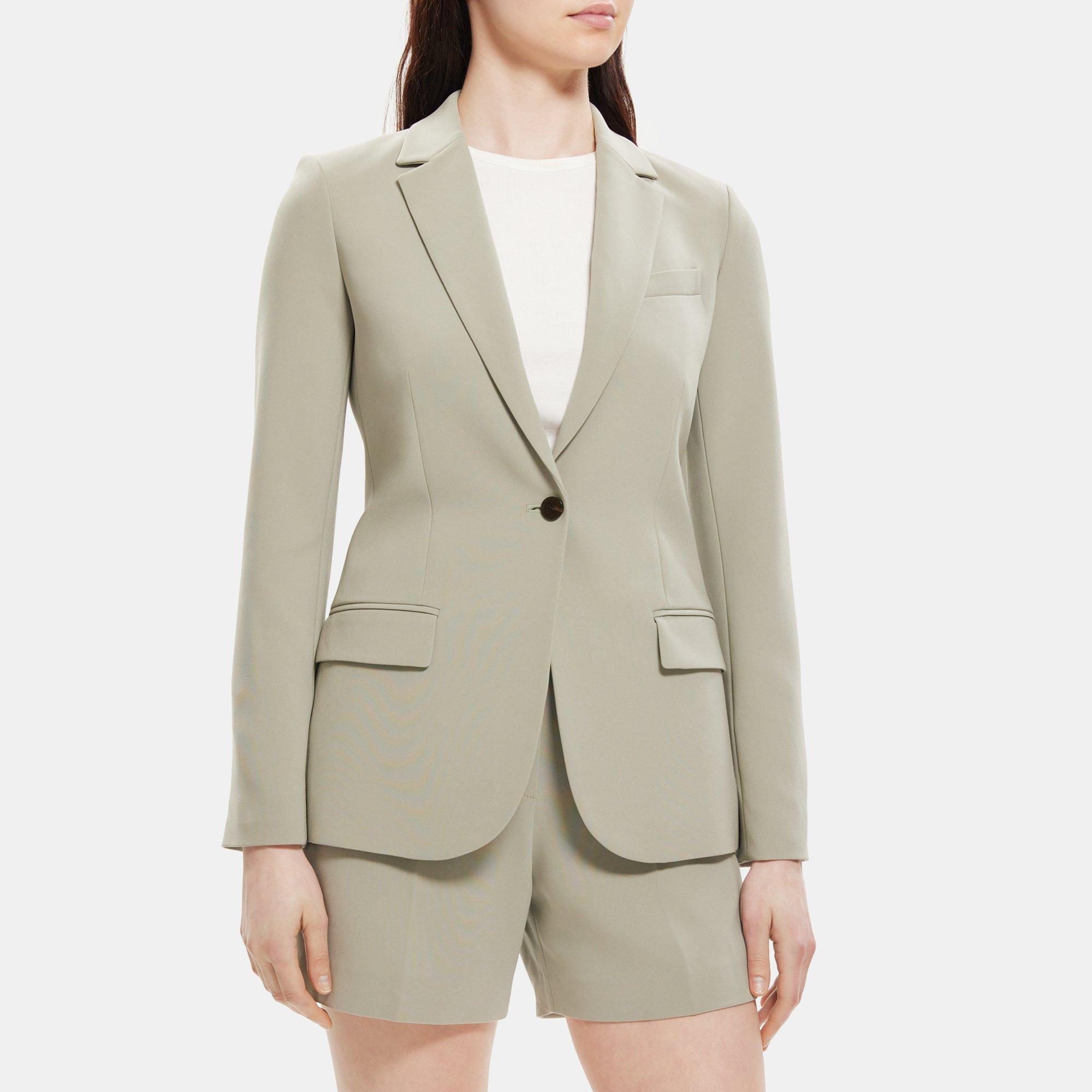 Theory Women's Crepe Staple Blazer, Geranium at  Women's Clothing  store