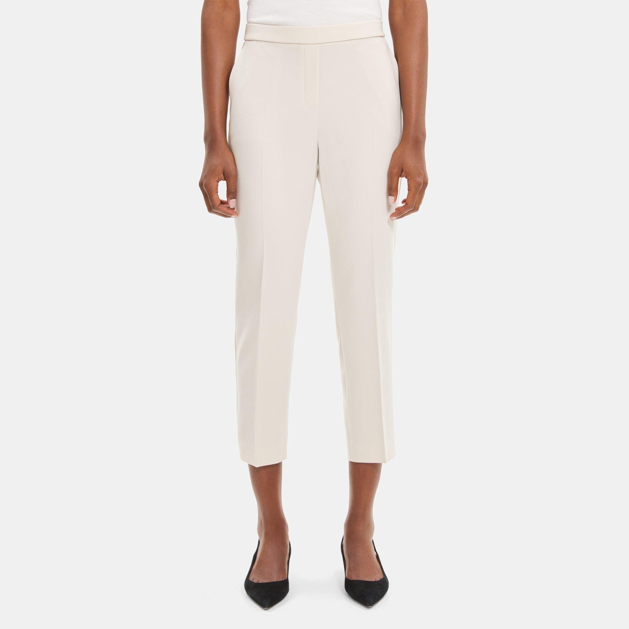 Cropped pull on on sale trousers