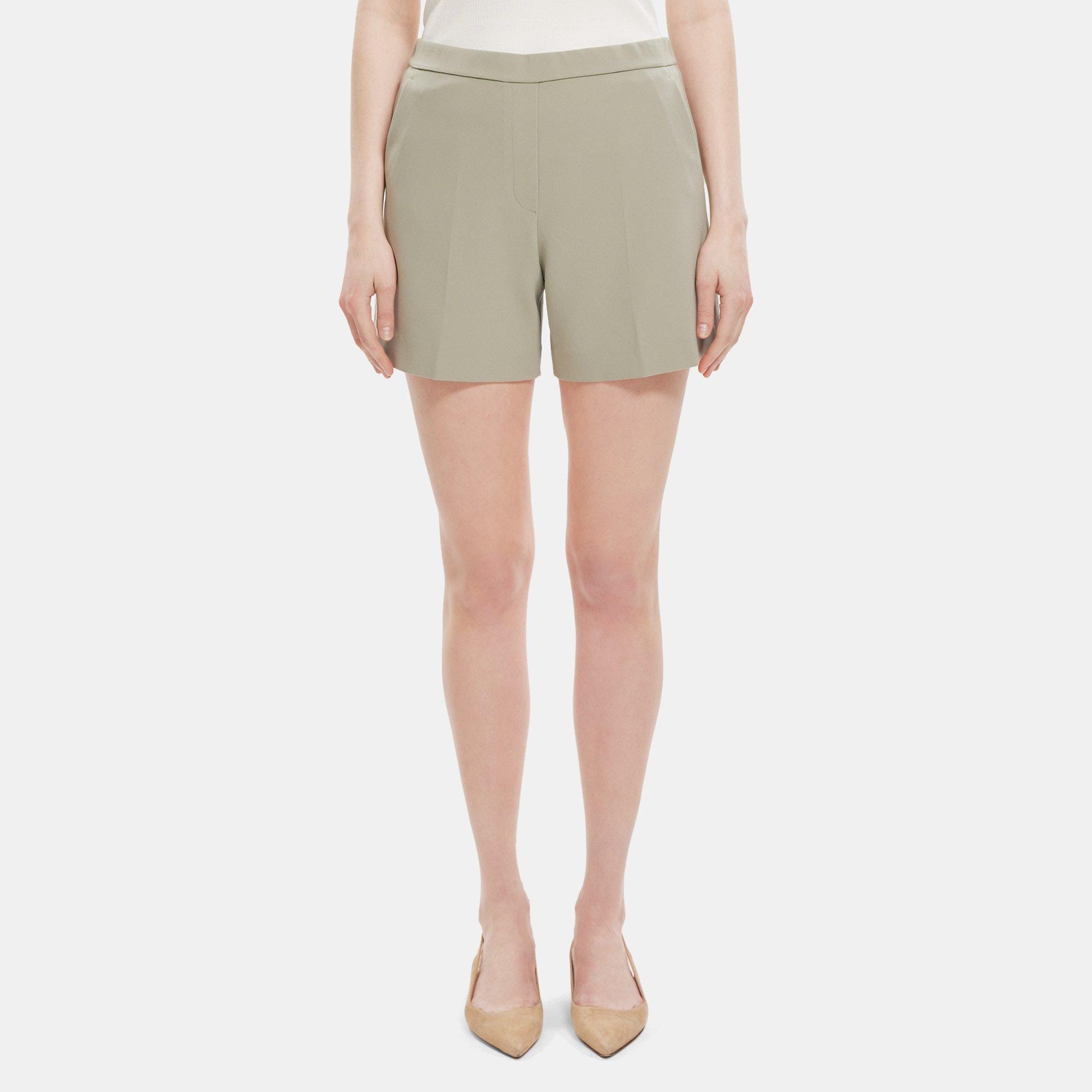 Crepe Easy Pull-On Short | Theory Outlet