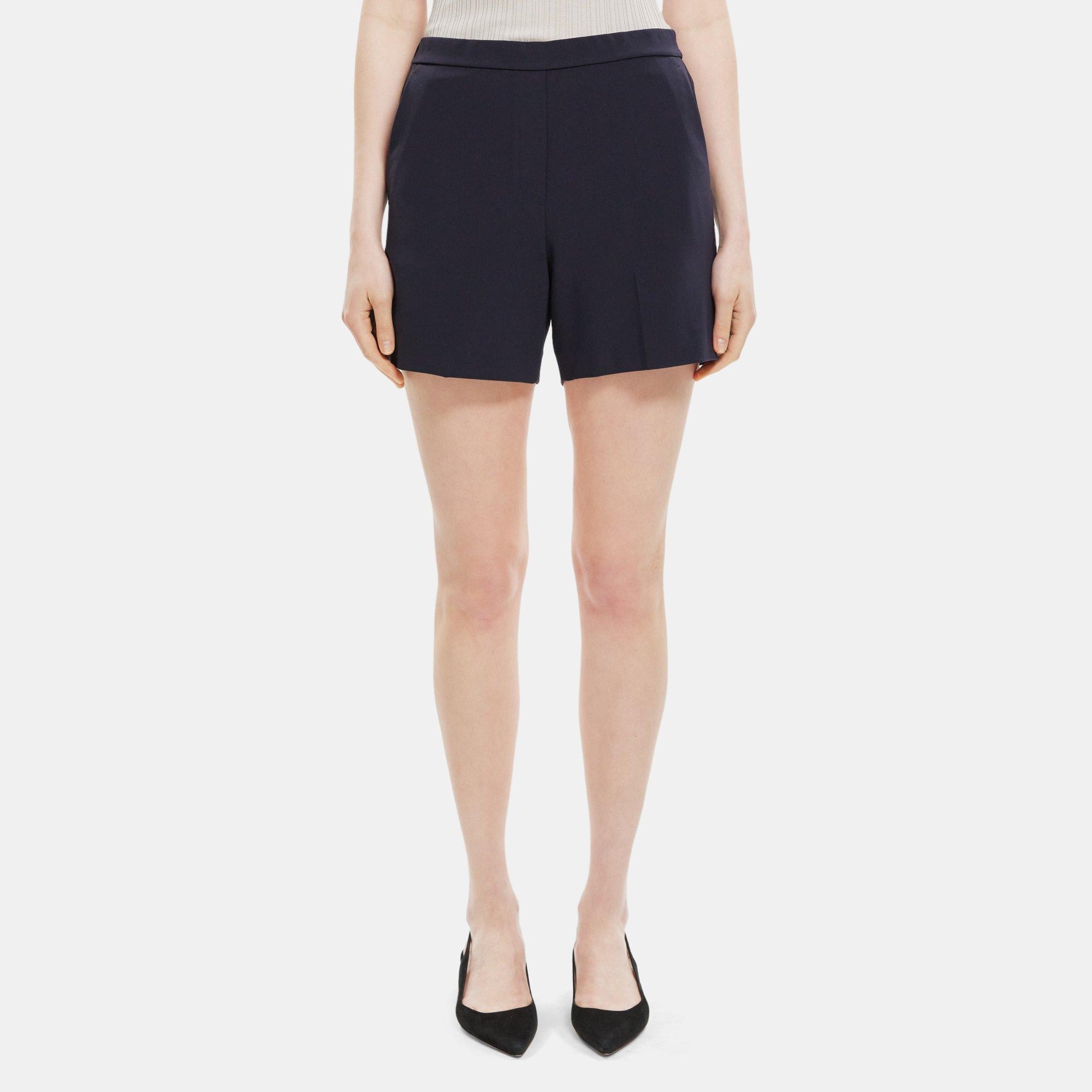 Crepe Easy Pull-On Short | Theory Outlet