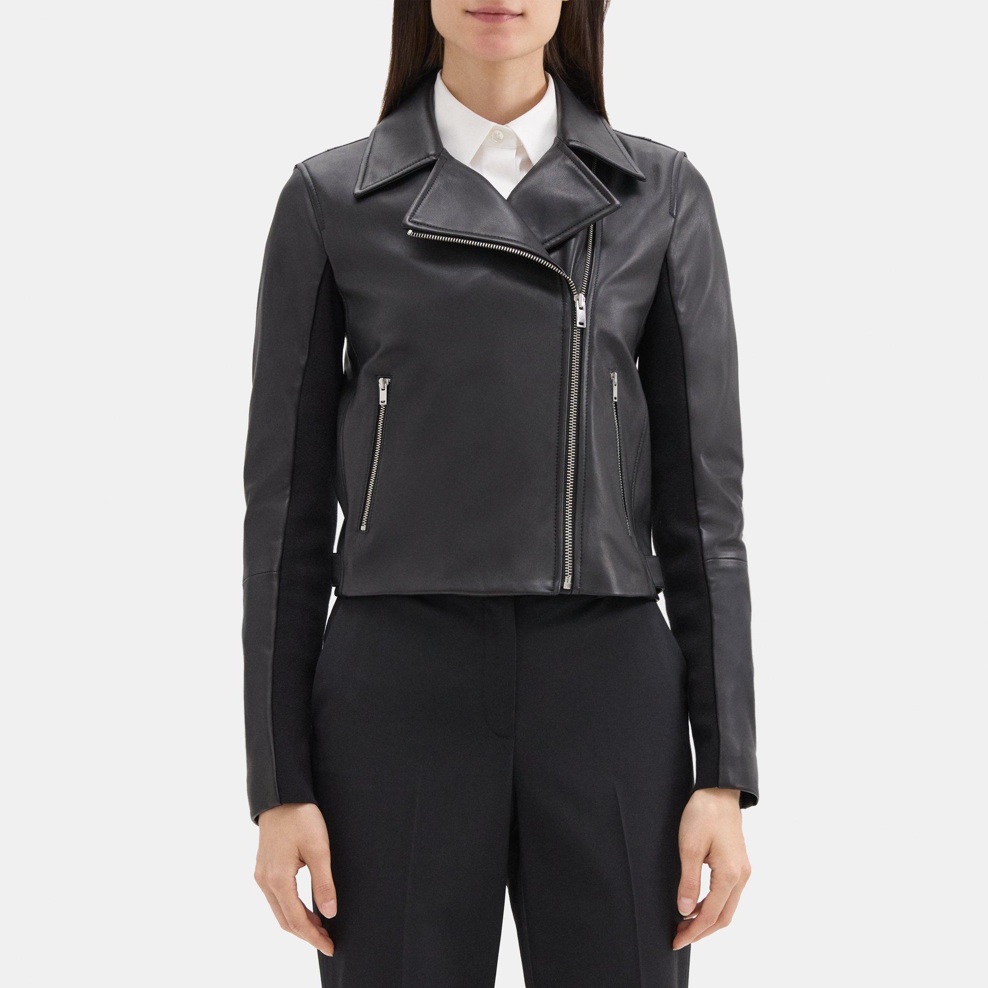 Theory New Moto Jacket in Leather
