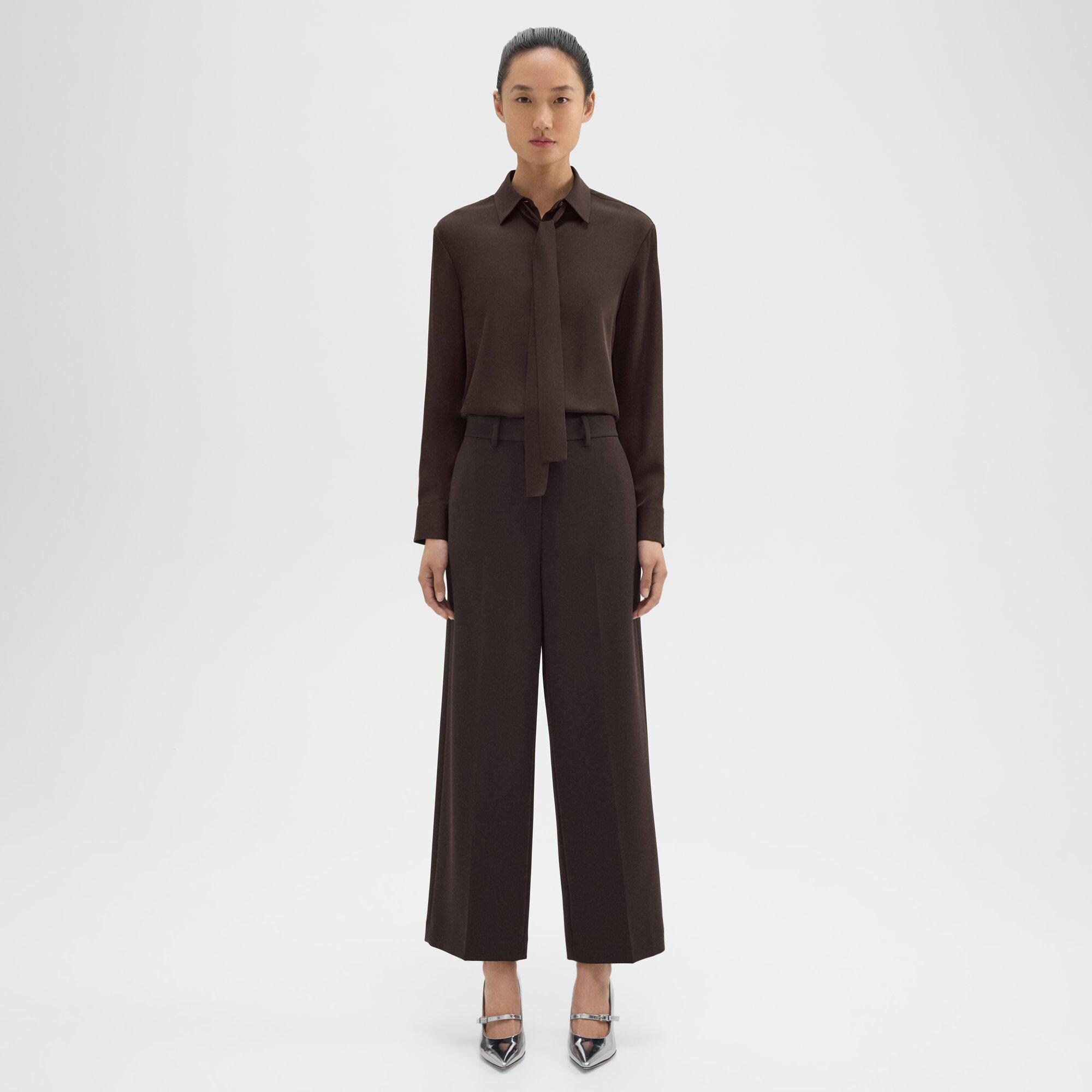 Admiral Crepe Relaxed Straight Pant | Theory
