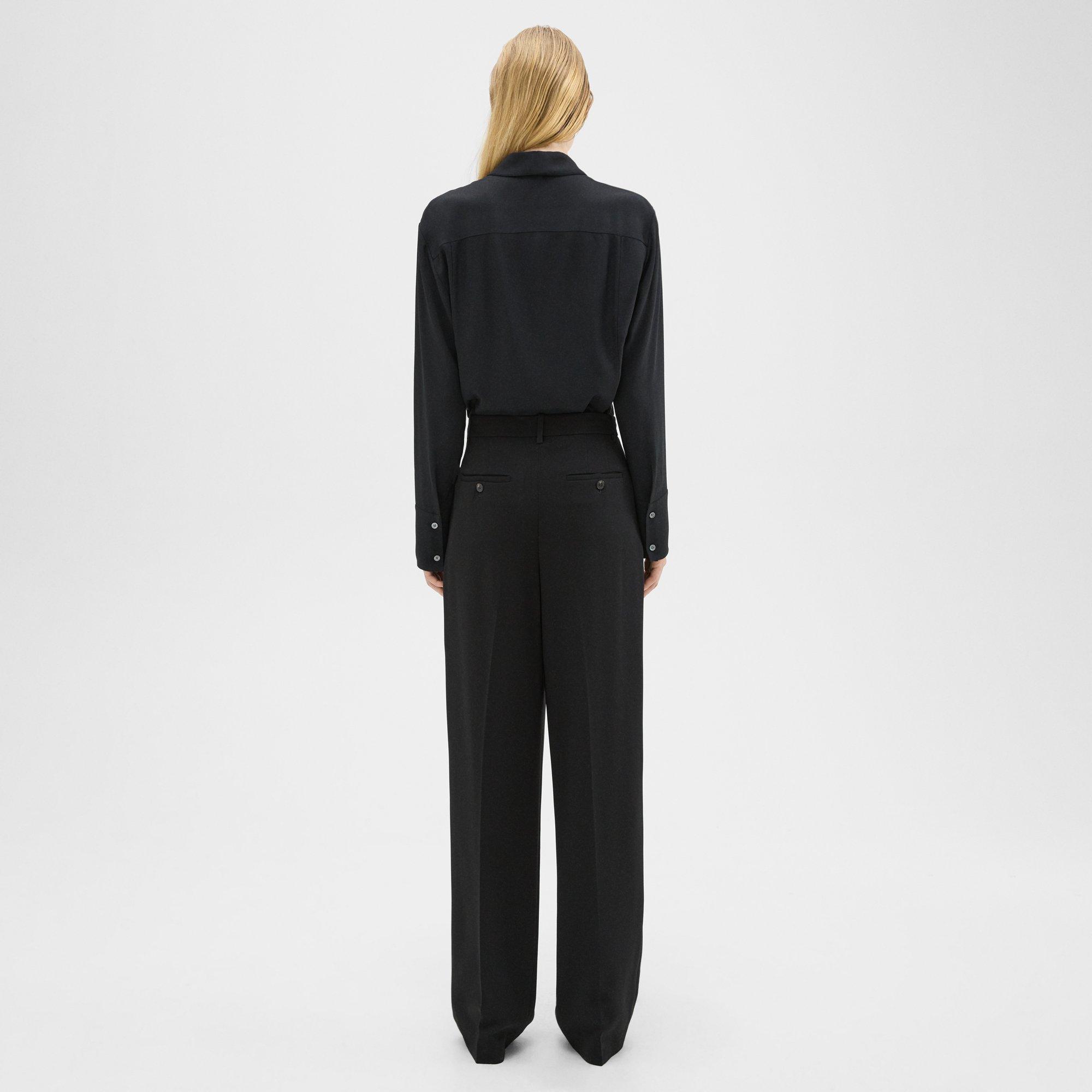 Admiral Crepe Double Pleat Pant | Theory 