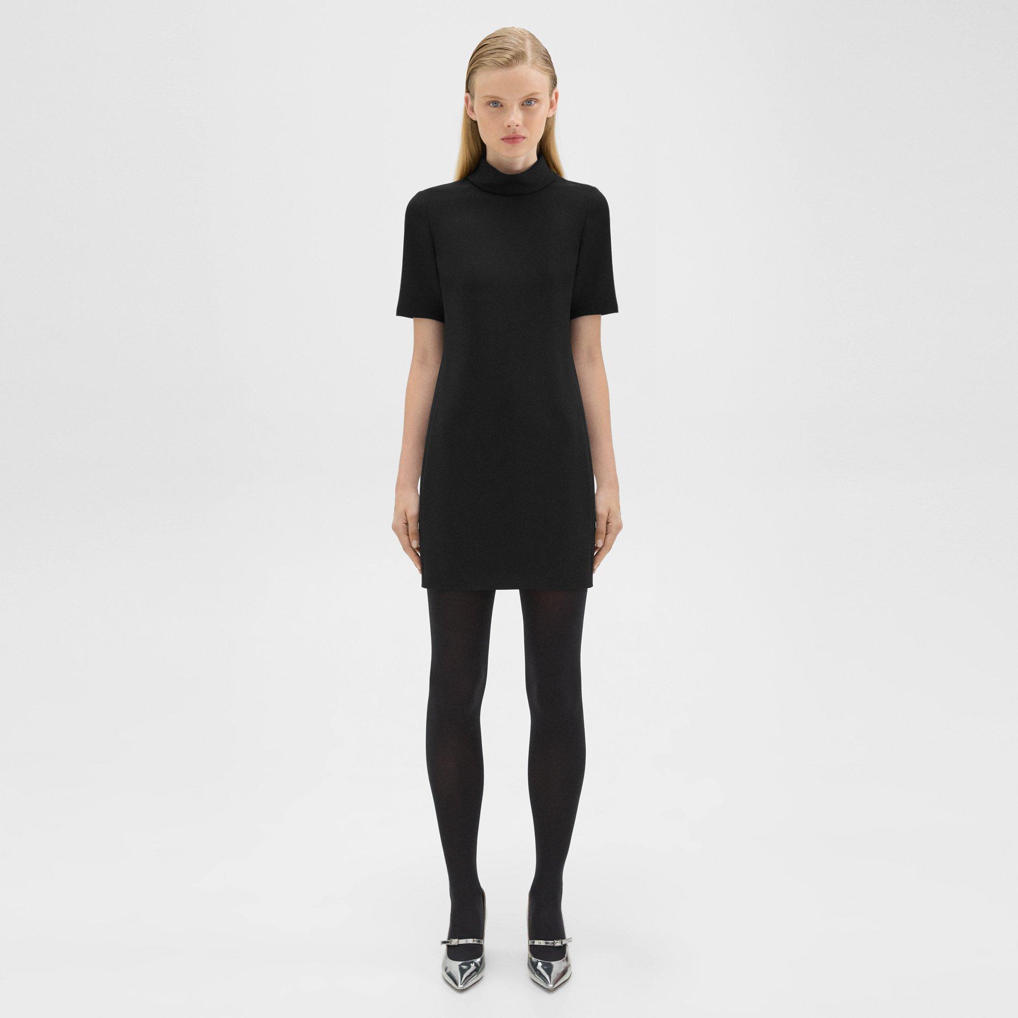 Admiral Crepe Mini Roll Neck Dress | Theory