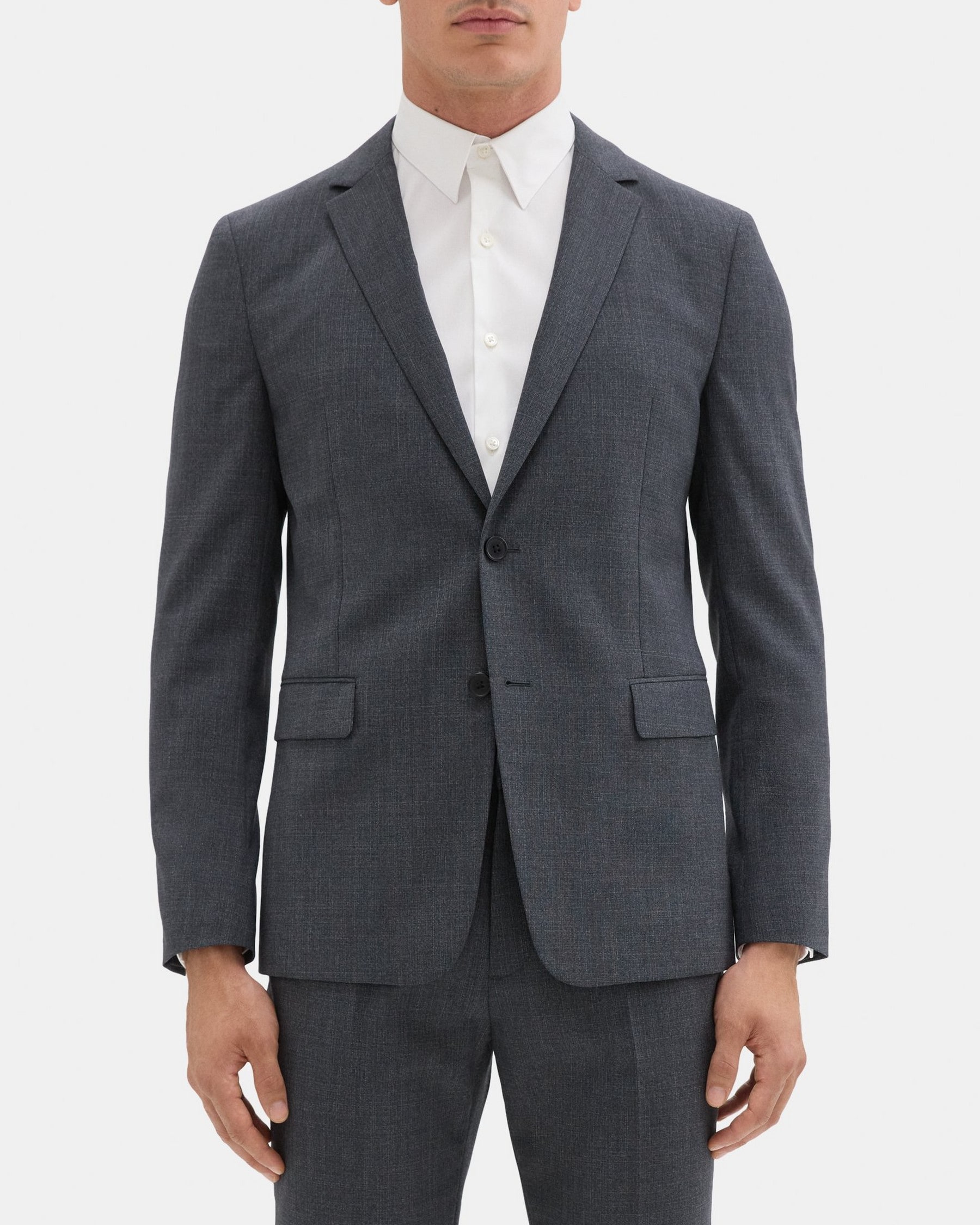 띠어리 Theory Unstructured Suit Jacket in Checked Wool-Blend,DARK GREY MULTI