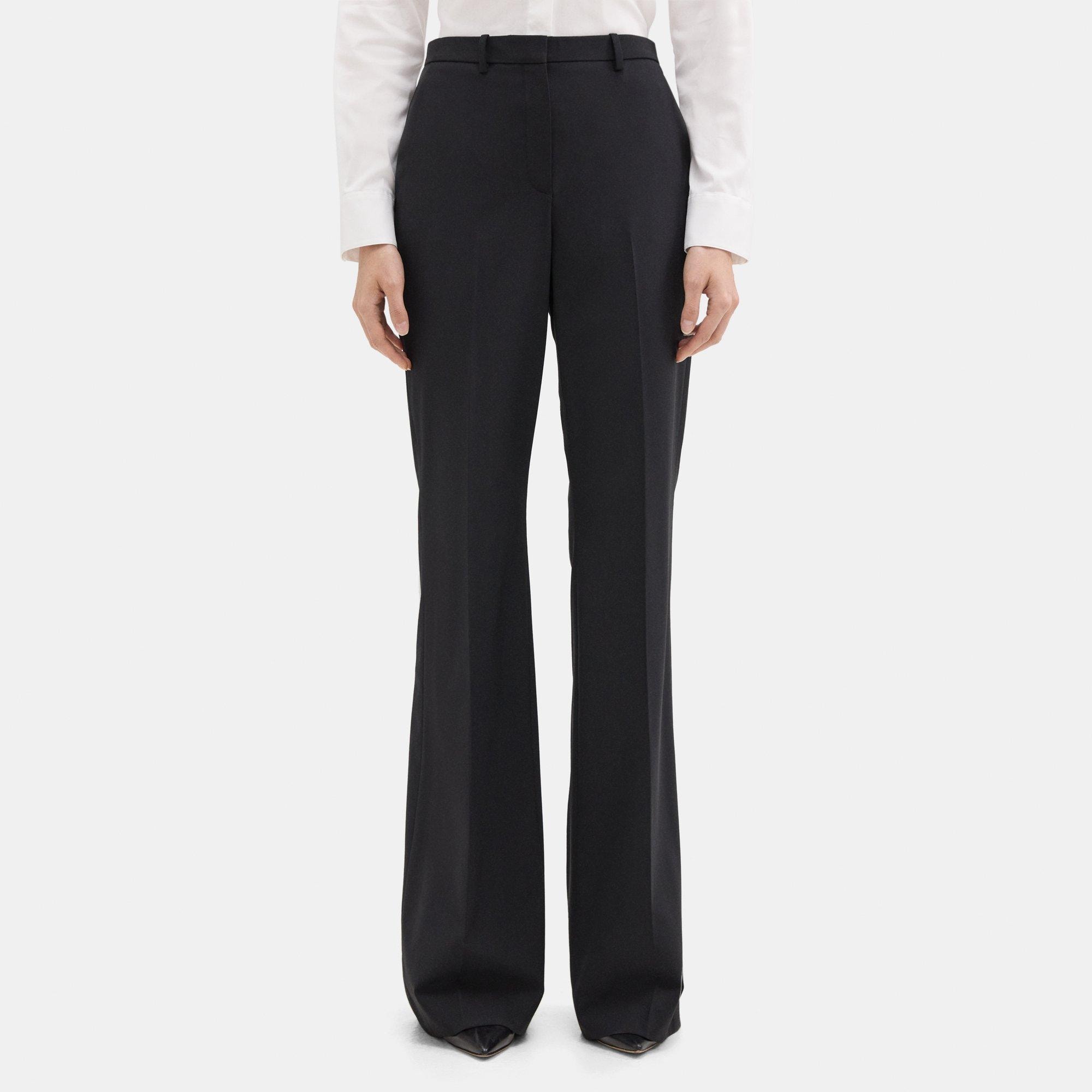 WOOL SEMI-FLARE PANTS