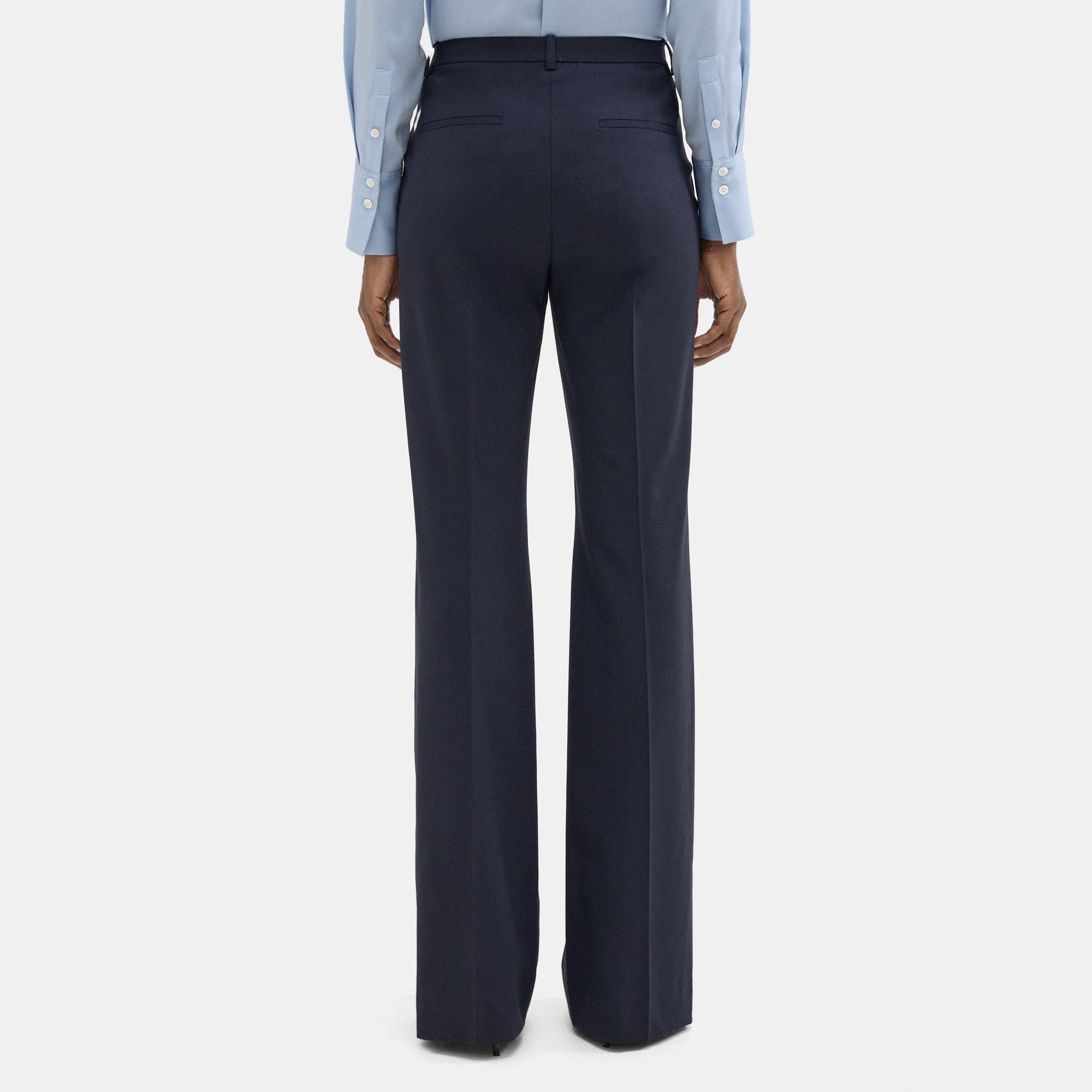 Wool Twill Belly Open Frared Pants