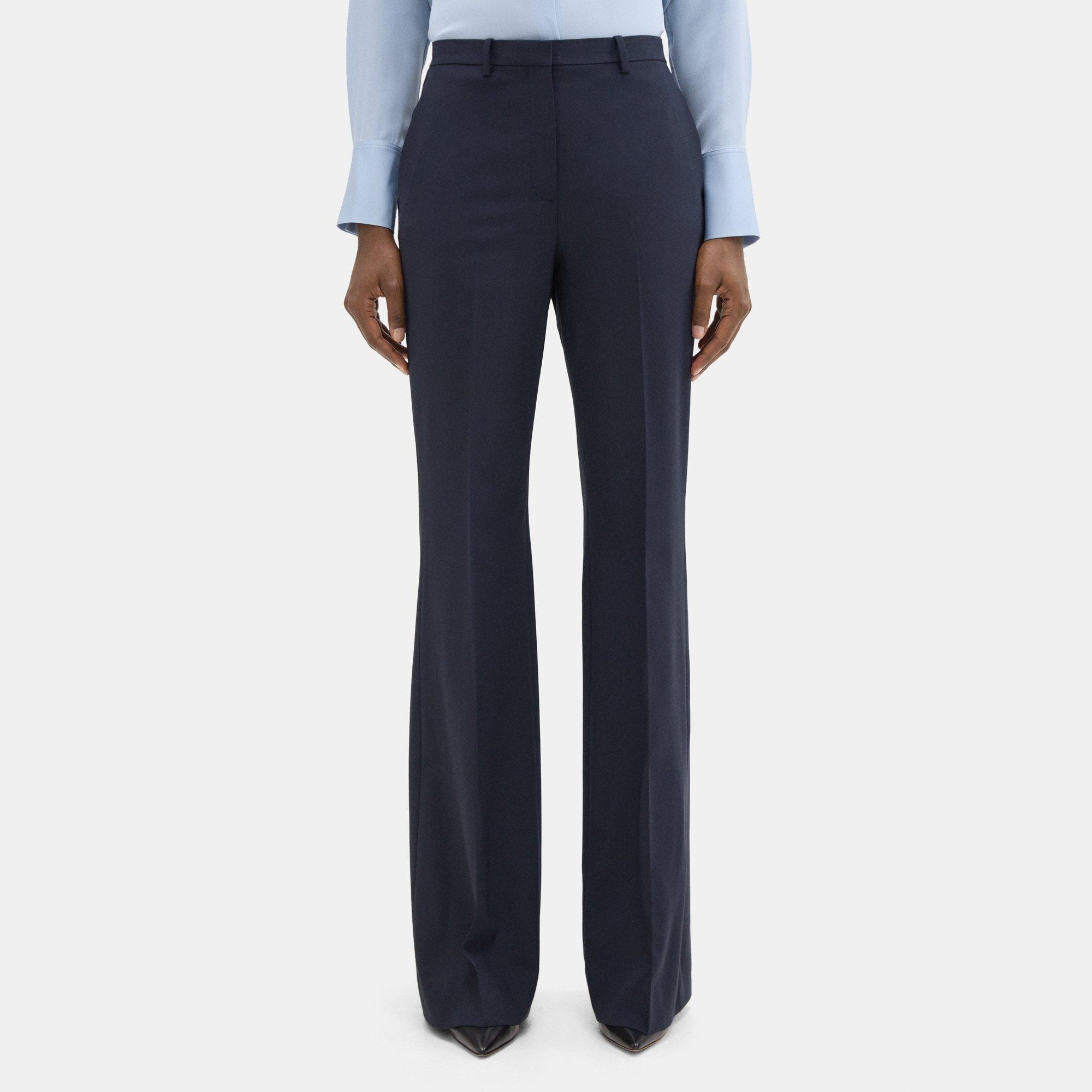 Sevona Stretch Wool High-Waist Flare Pant | Theory Outlet