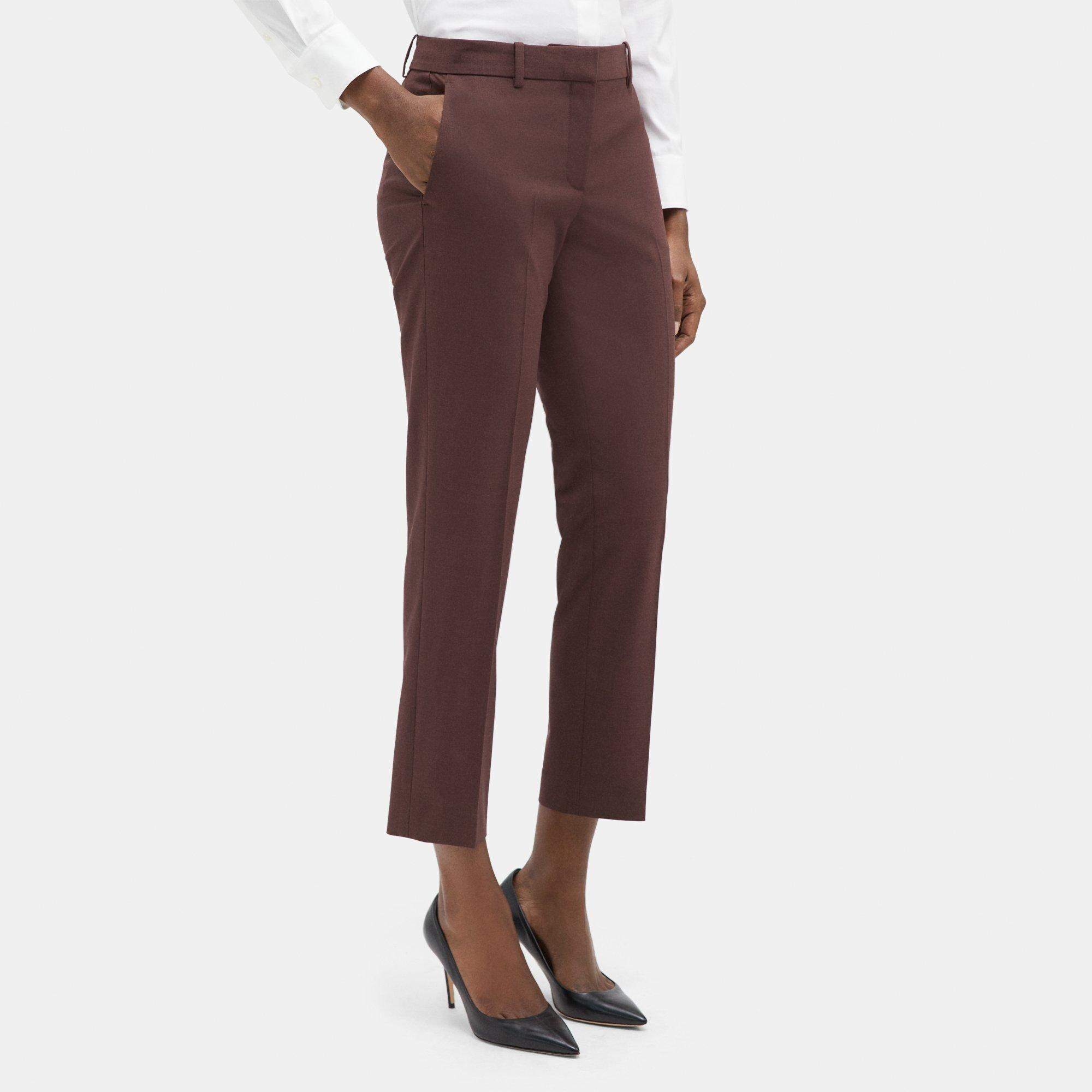 Straight-Fit Washable Wool Hidden Extension Dress Pants – Online Warehouse  Sale